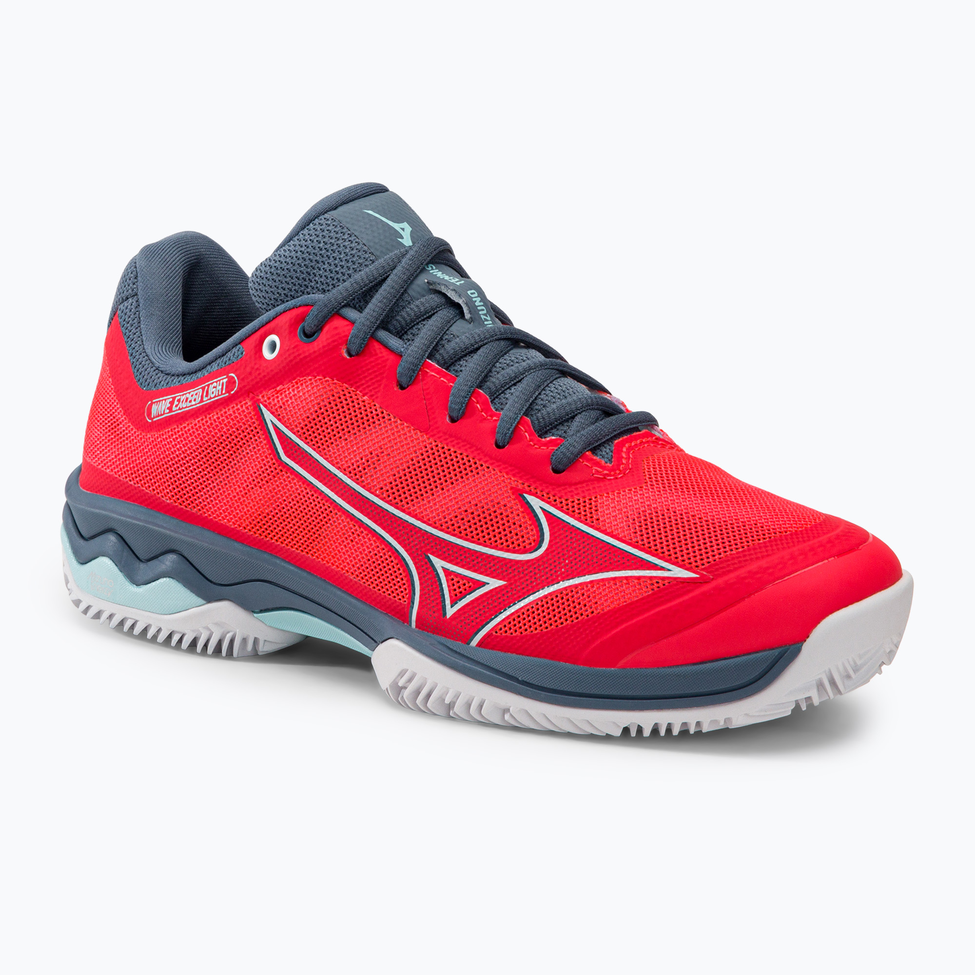 Buty do tenisa damskie Mizuno Wave Exceed Light CC fierry coral 2/white/china blue | WYSYŁKA W 24H | 30 DNI NA ZWROT