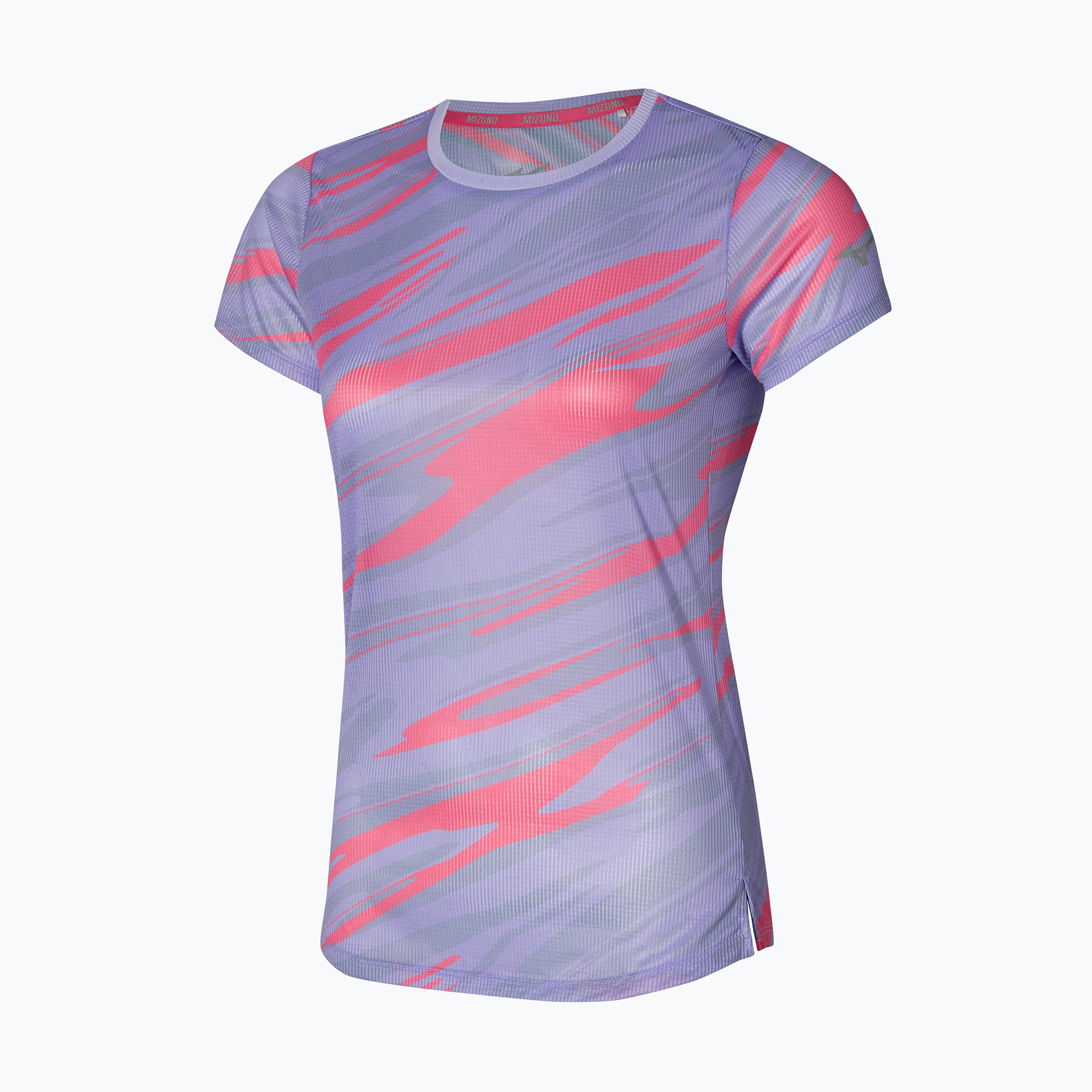 Koszulka do biegania damska Mizuno DAF Graphic Tee pastel lilac | WYSYŁKA W 24H | 30 DNI NA ZWROT