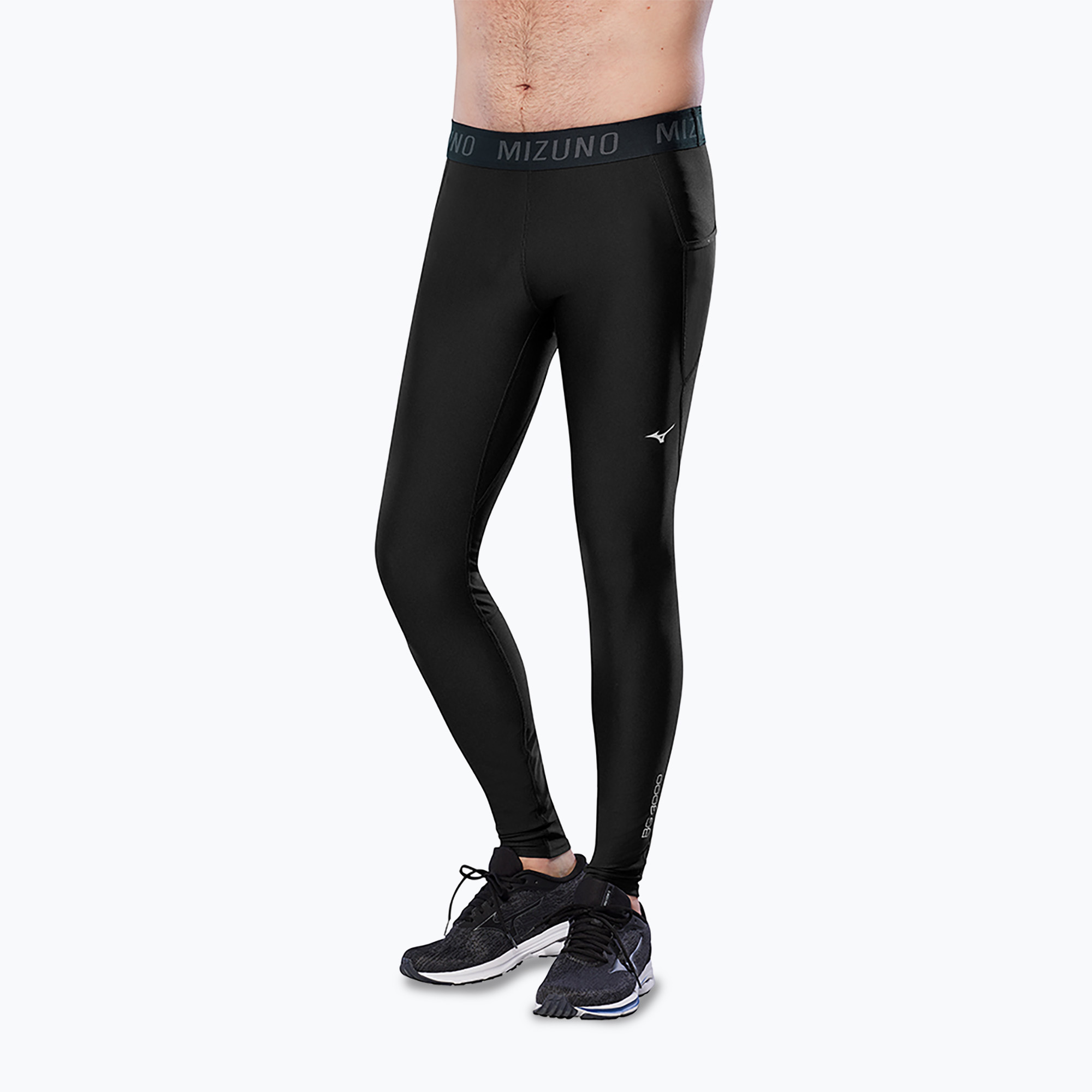 Legginsy do biegania męskie Mizuno BG3000 Long black | WYSYŁKA W 24H | 30 DNI NA ZWROT