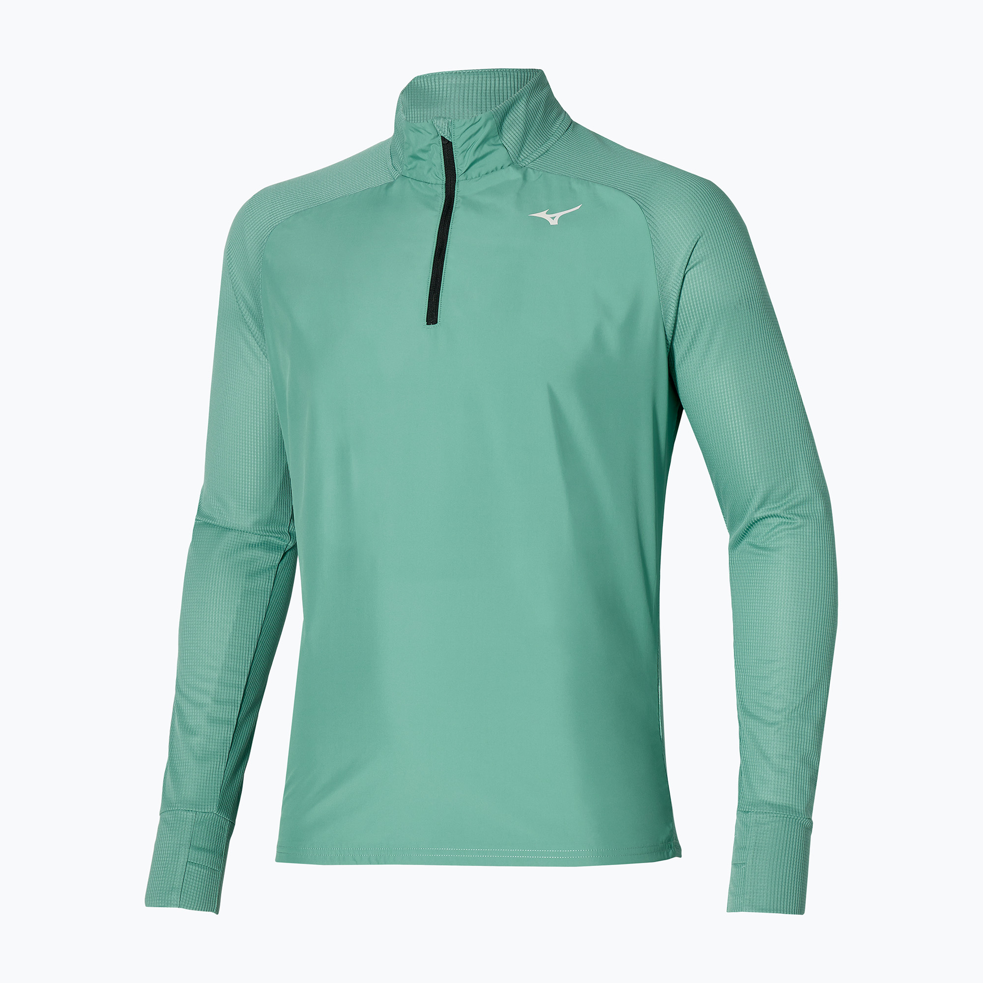 Longsleeve do biegania męski Mizuno Hybrid mineral blue 