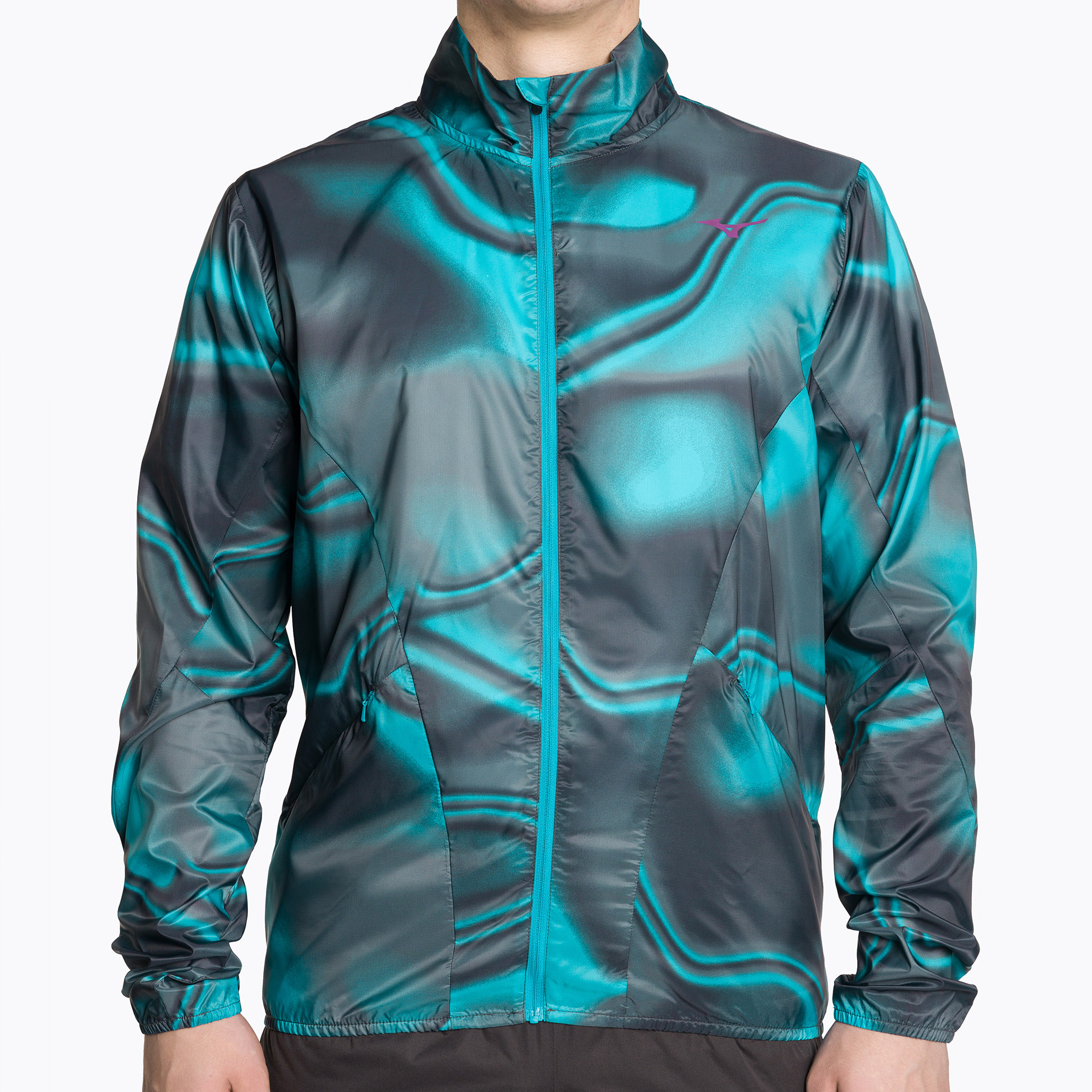 Kurtka do biegania męska Mizuno Premium Aero hawaiian ocean/black 