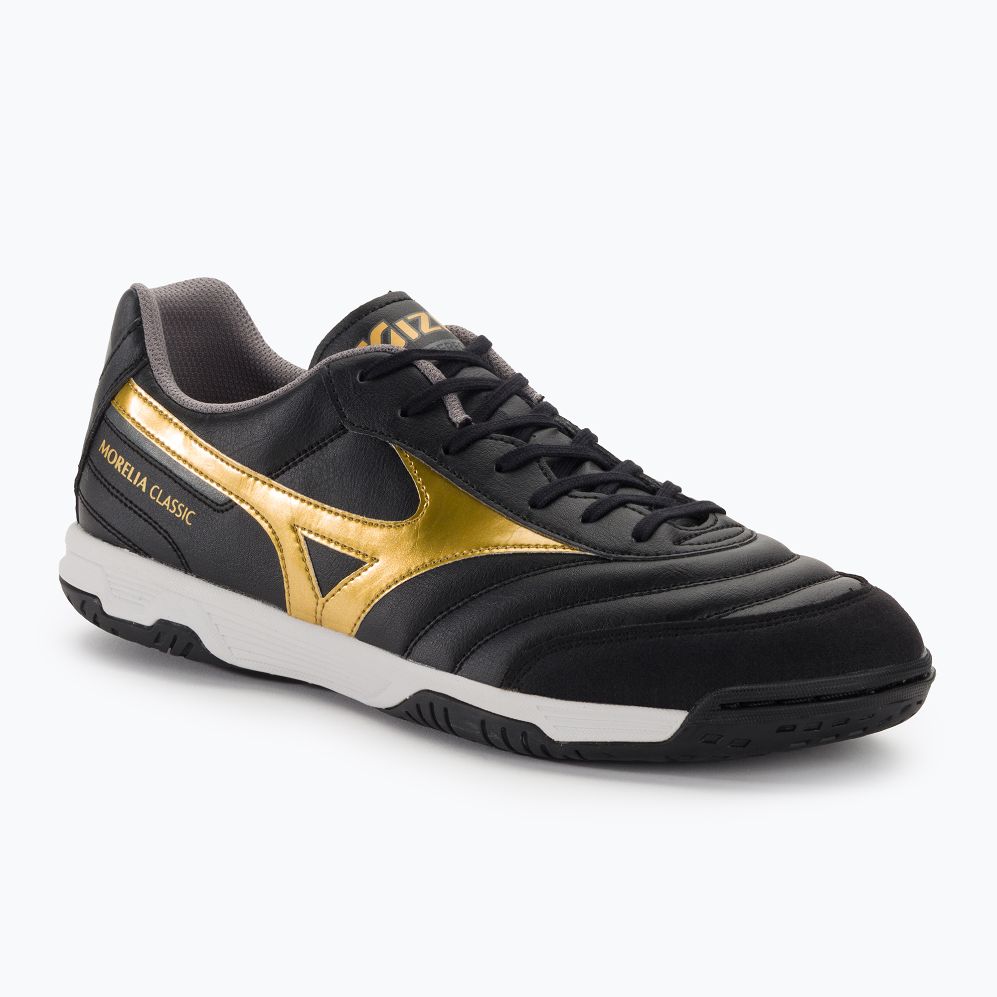 Фото - Футбольні бутси Mizuno Buty piłkarskie męskie  Morelia Sala Classic IN black/gold/dark shad 