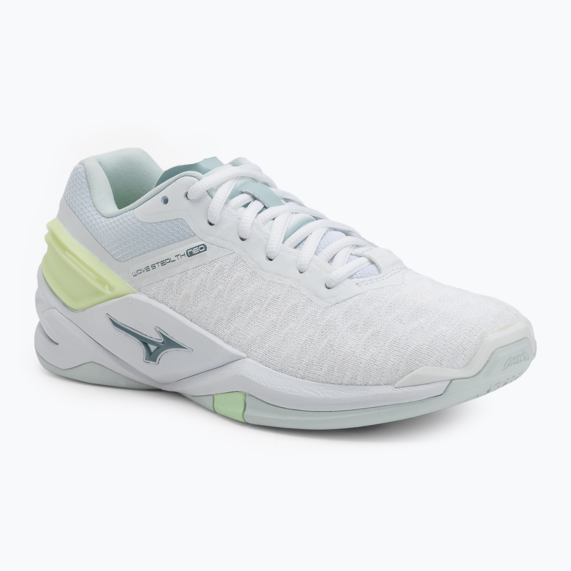 Buty do piłki ręcznej damskie Mizuno Wave Stealth Neo heather/white/neo lime 