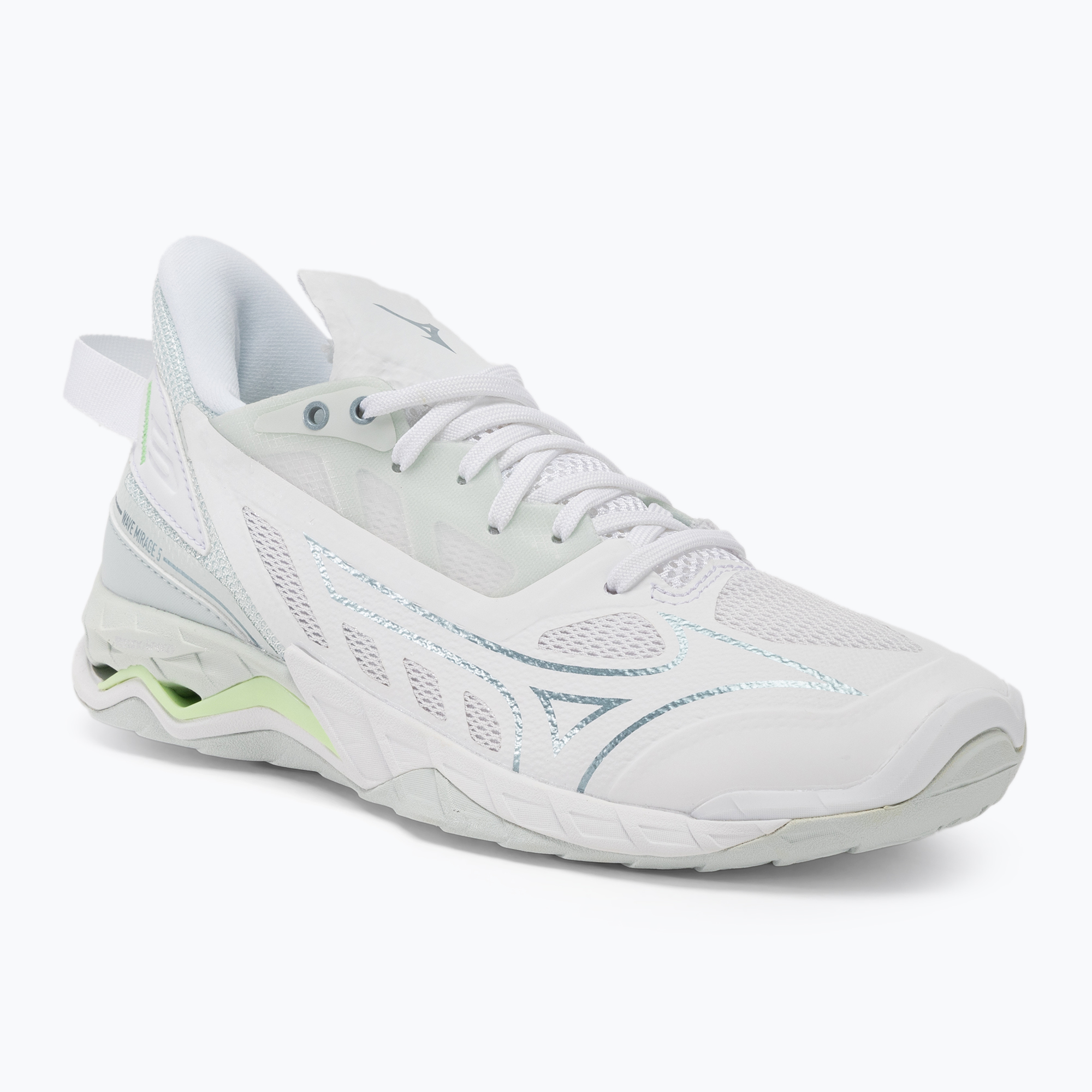 Buty do piłki ręcznej damskie Mizuno Wave Mirage 5 white/glacial ridge/patinagreen | WYSYŁKA W 24H | 30 DNI NA ZWROT