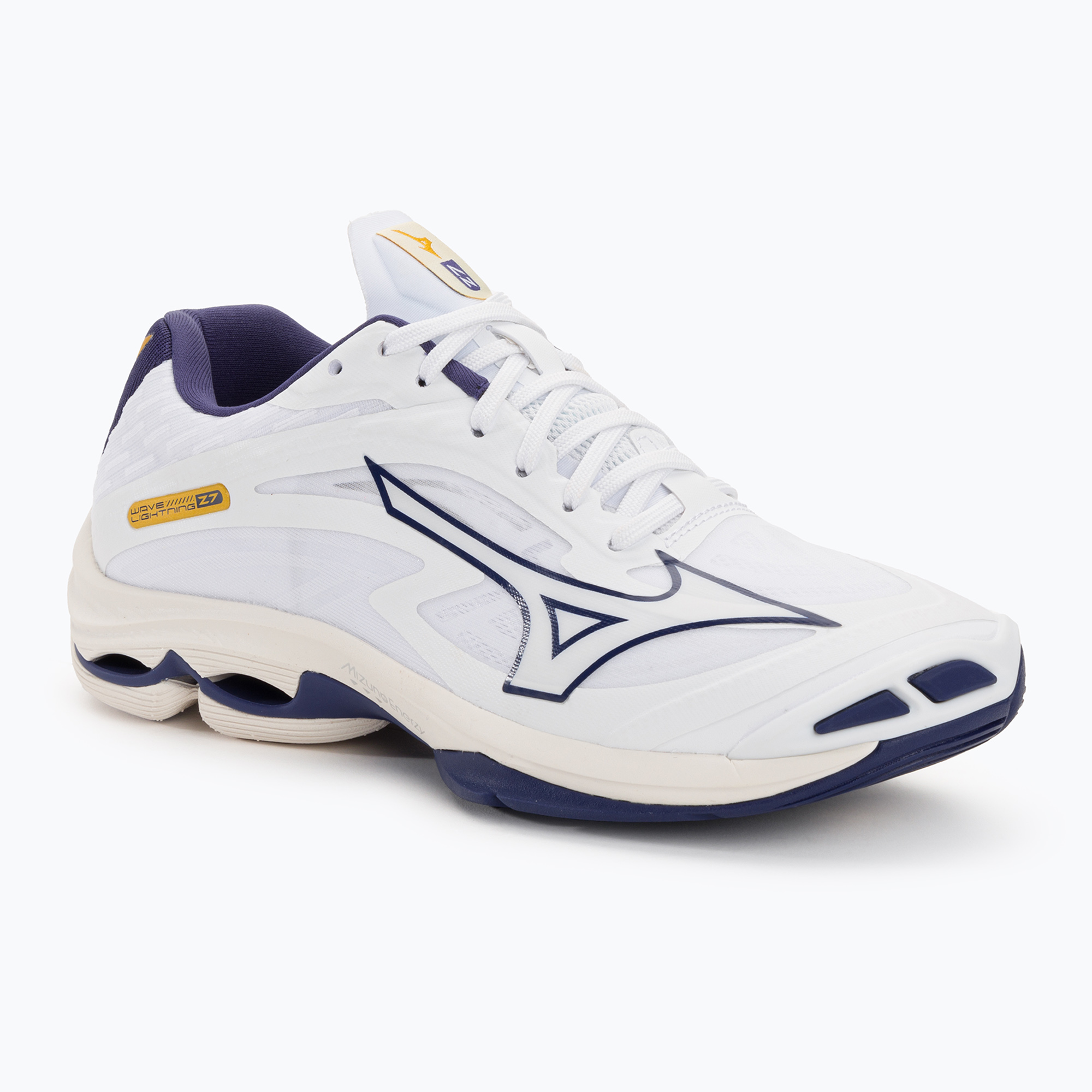 Buty do siatkówki męskie Mizuno Wave Lightning Z7 white/blue ribbon/mp gold | WYSYŁKA W 24H | 30 DNI NA ZWROT
