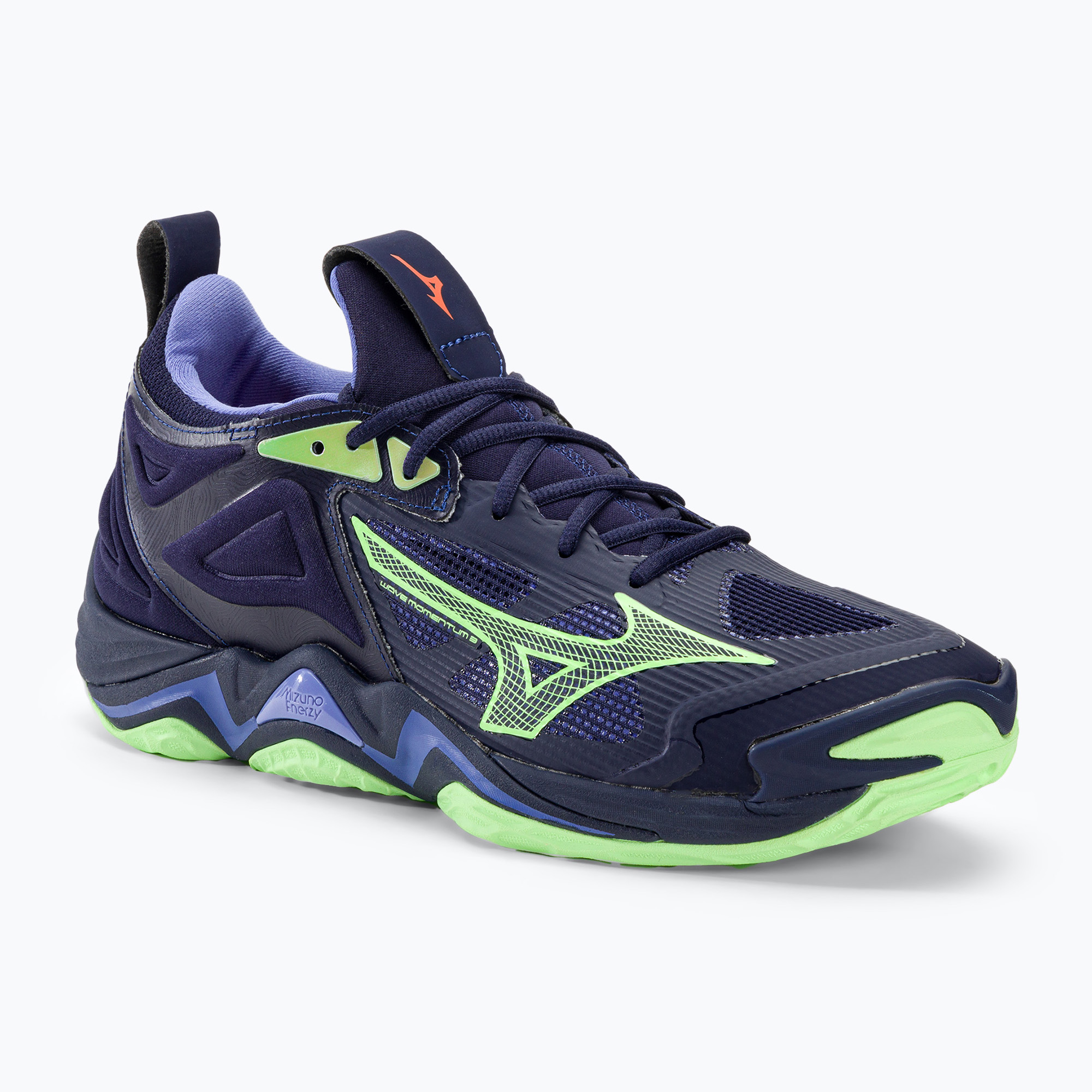 Buty do siatkówki męskie Mizuno Wave Momentum 3 evening blue/tech green/lolite | WYSYŁKA W 24H | 30 DNI NA ZWROT