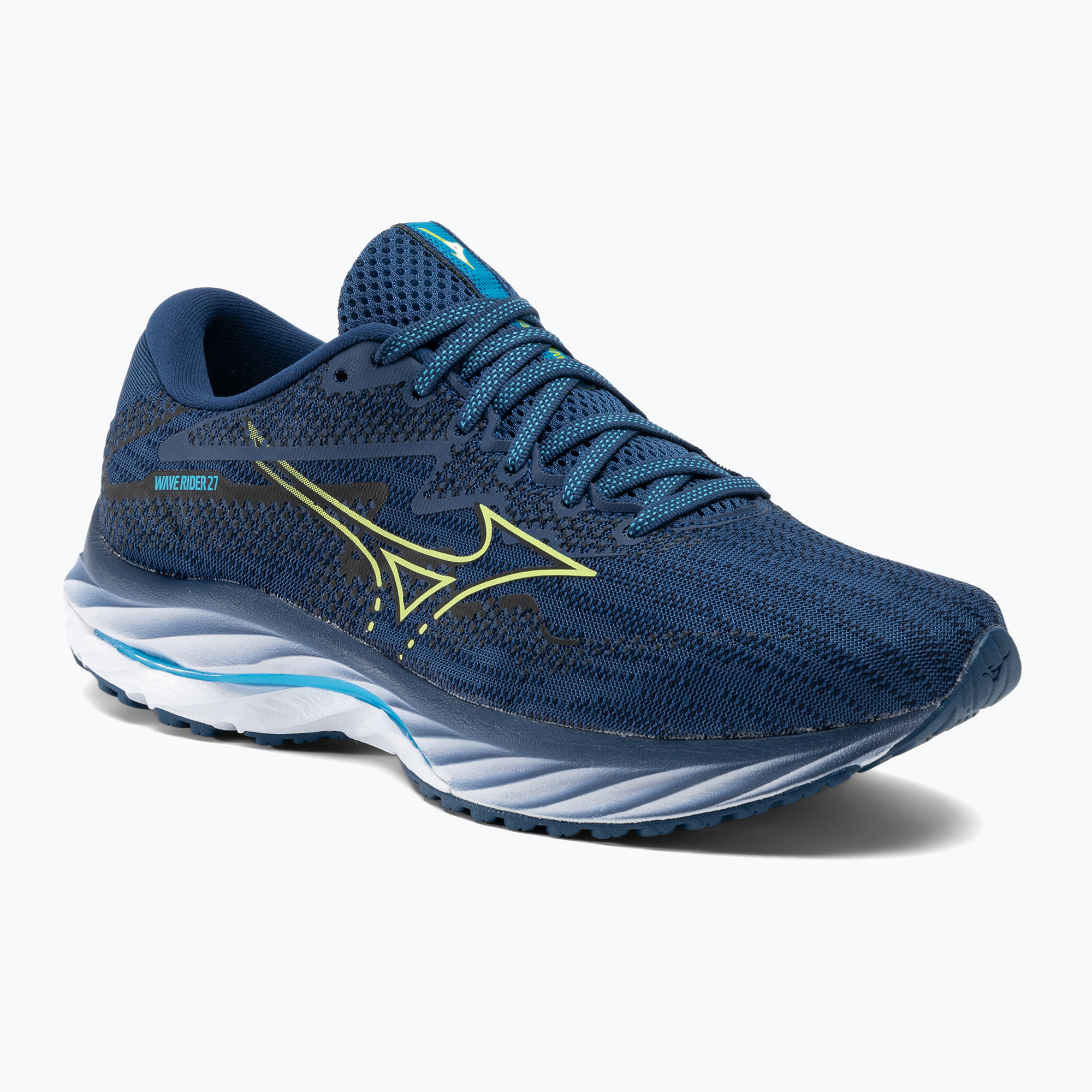 Buty do biegania męskie Mizuno Wave Rider 27 navy peony/sharp green/swim cap | WYSYŁKA W 24H | 30 DNI NA ZWROT