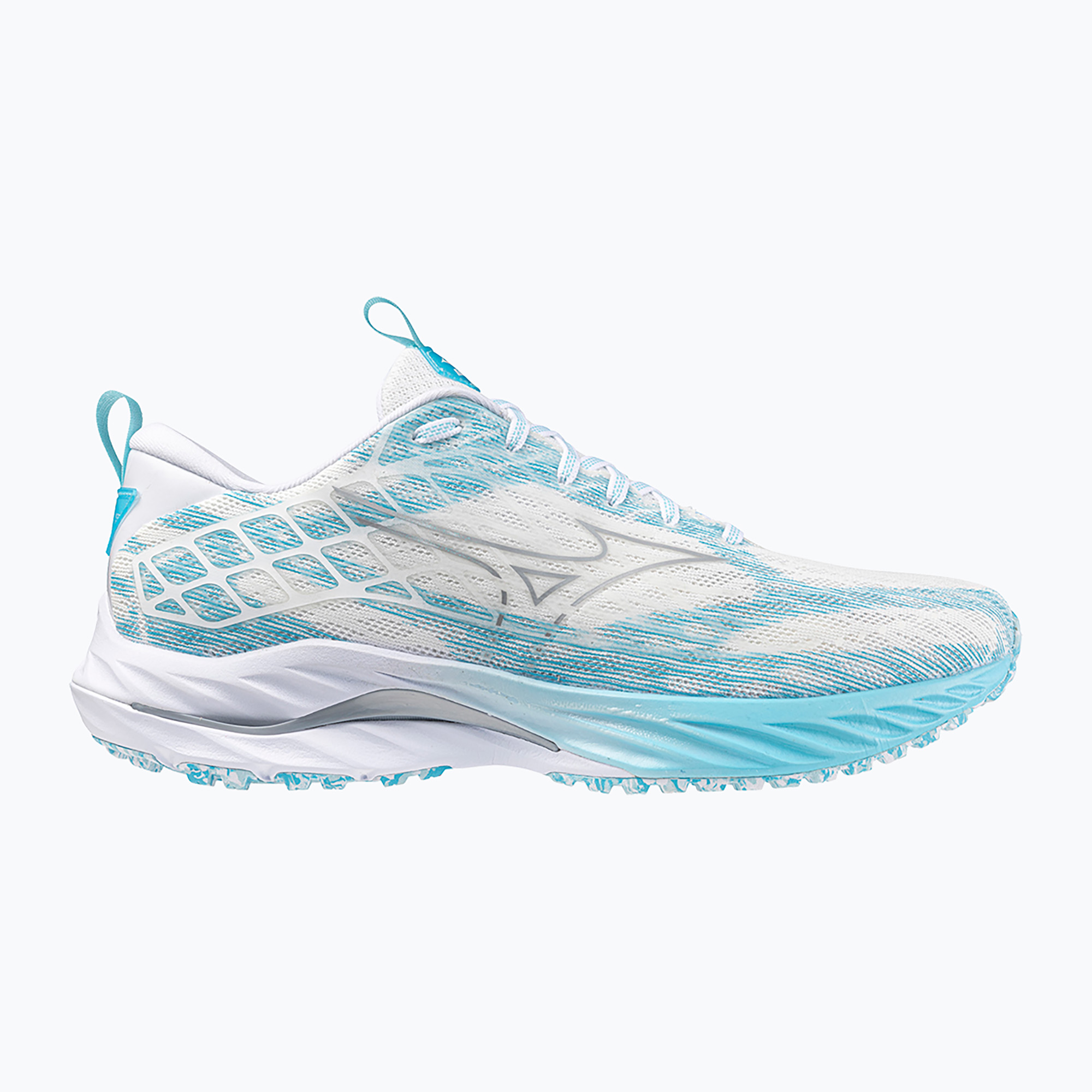 Buty do biegania Mizuno Wave Inspire 20 SP white/silver/blue glow | WYSYŁKA W 24H | 30 DNI NA ZWROT
