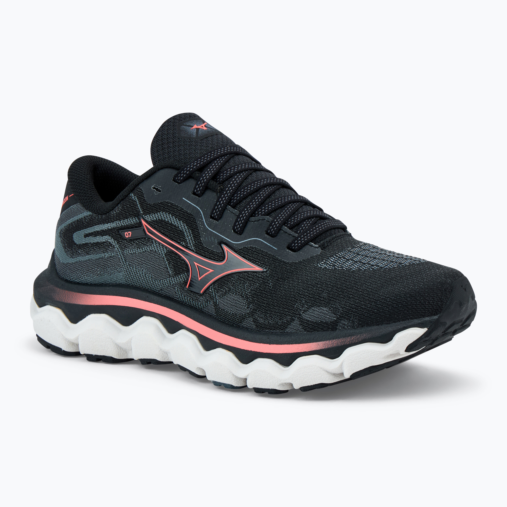 Buty do biegania damskie Mizuno Wave Horizon 7 black/ dubarry/ nimbus cloud | WYSYŁKA W 24H | 30 DNI NA ZWROT