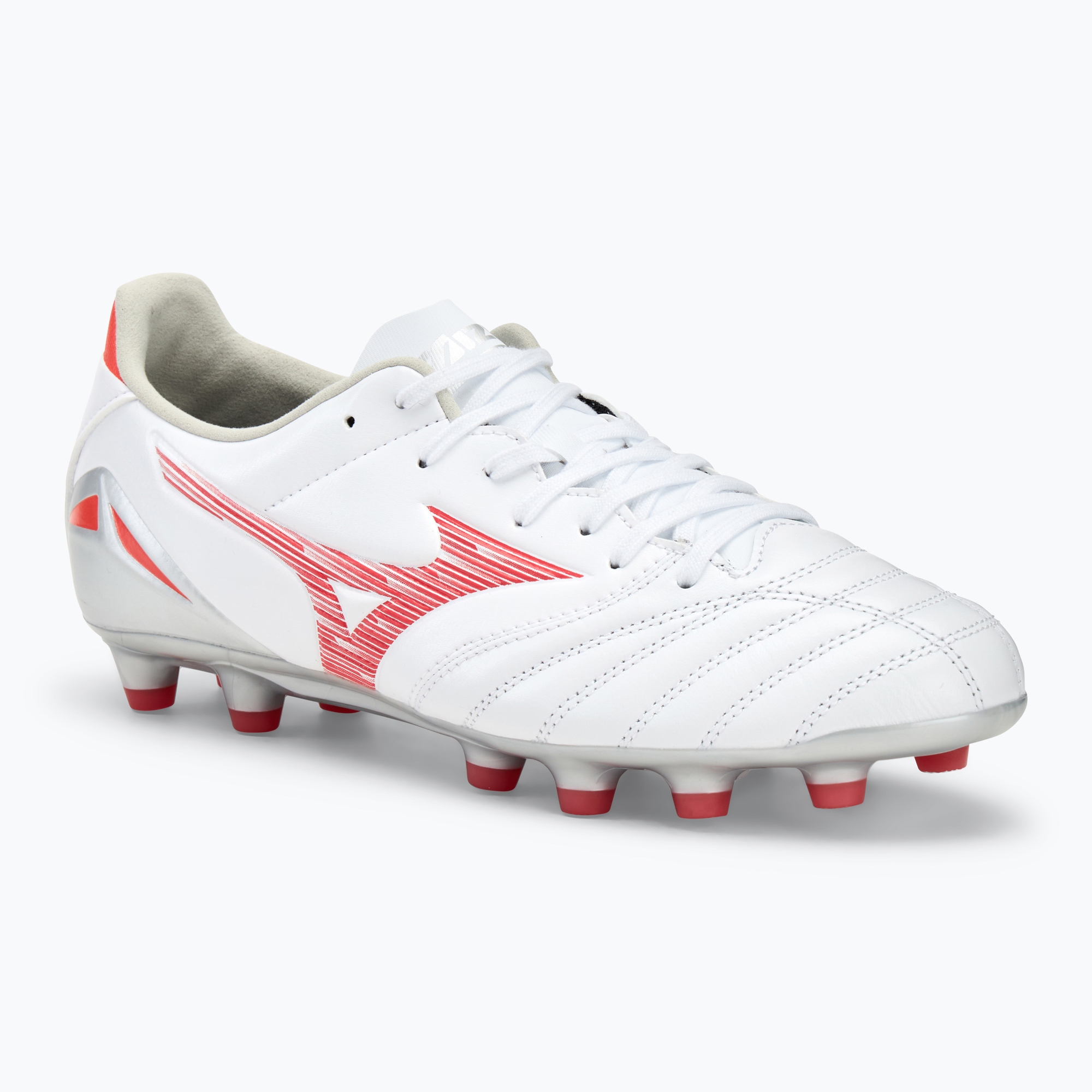 Buty piłkarskie Mizuno Morelia Neo IV Pro MD white/ radiant red/ hot coral | WYSYŁKA W 24H | 30 DNI NA ZWROT