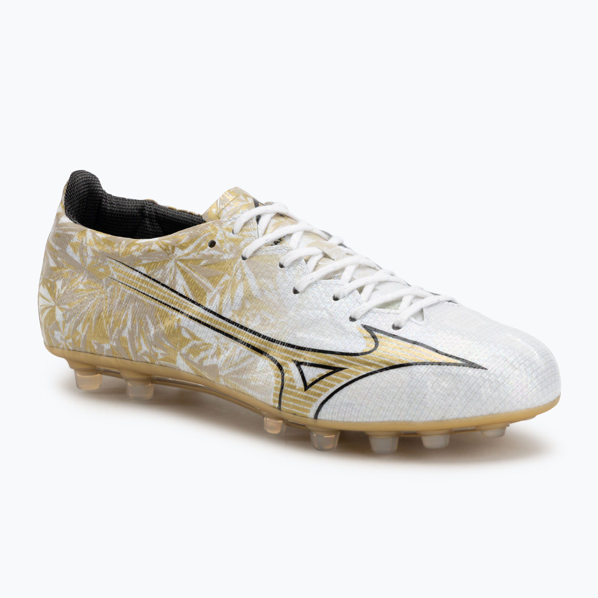 Buty piłkarskie męskie Mizuno Alpha Japan AG white/ge gold/black 