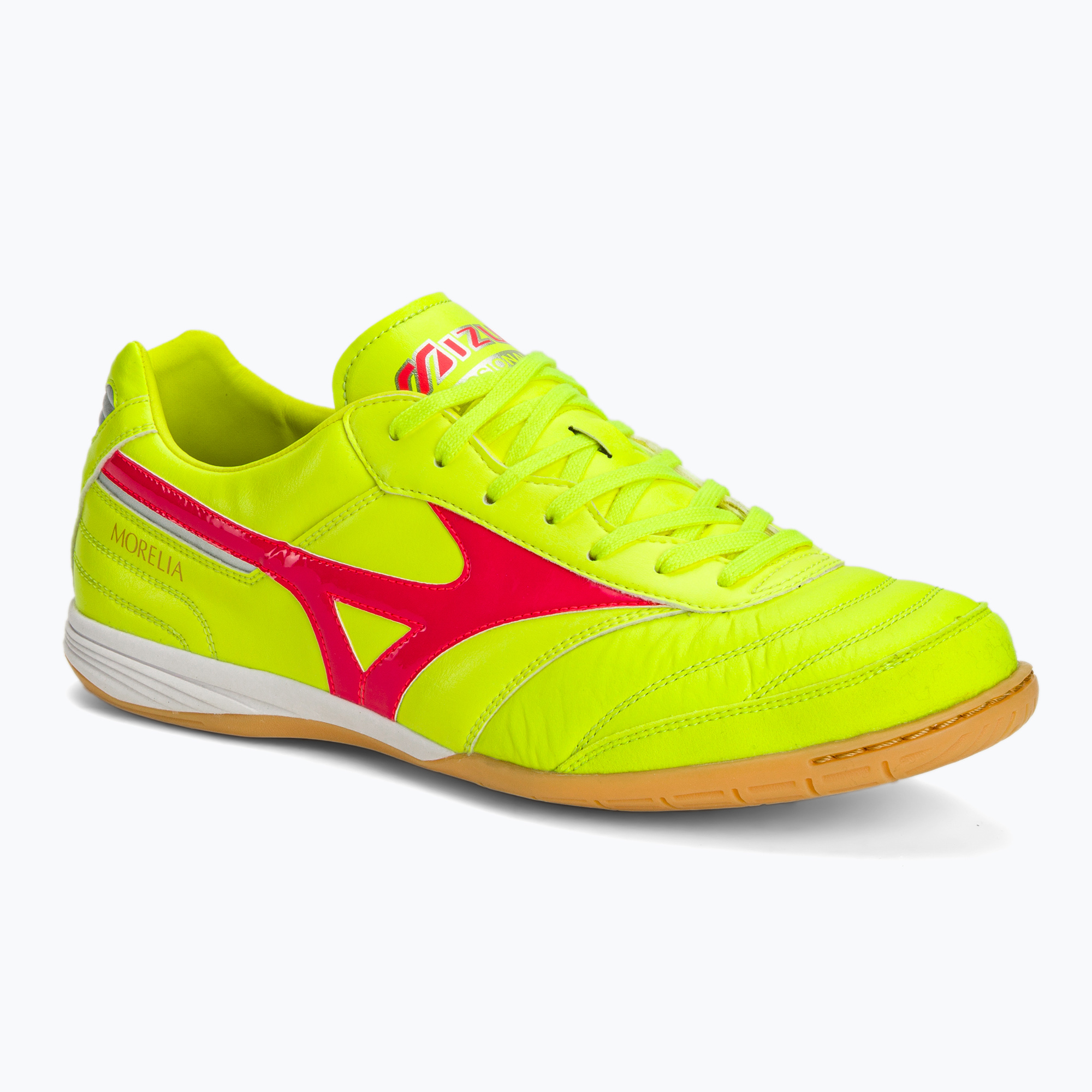 Buty piłkarskie męskie Mizuno Morelia Sala Elite IN safety yellow/fiery coral 2/galaxy silver | WYSYŁKA W 24H | 30 DNI NA ZWROT