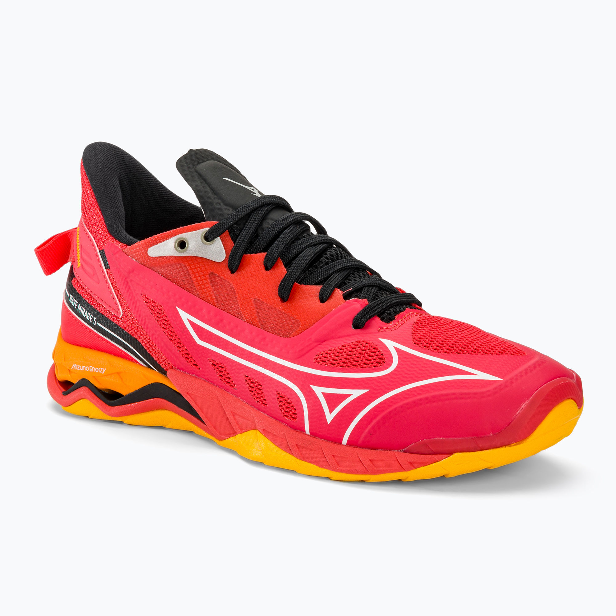Buty do piłki ręcznej męskie Mizuno Wave Mirage 5 radiant red/white/carrot curl | WYSYŁKA W 24H | 30 DNI NA ZWROT