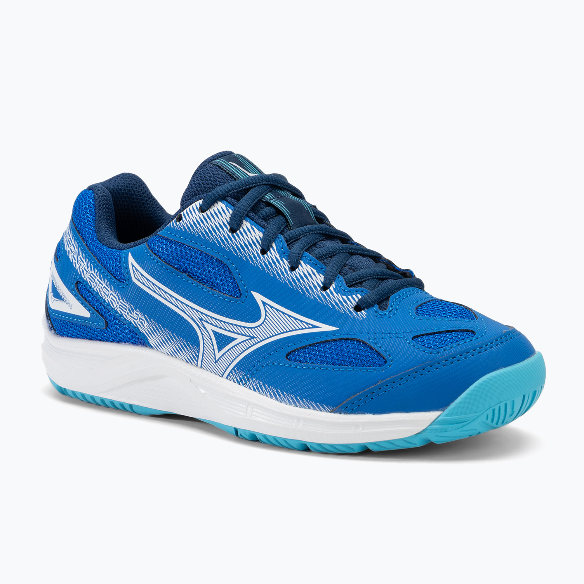 Buty do piłki ręcznej dzieciięce Mizuno Stealth Star 2 Jr mugen blue/white/estate blue | WYSYŁKA W 24H | 30 DNI NA ZWROT