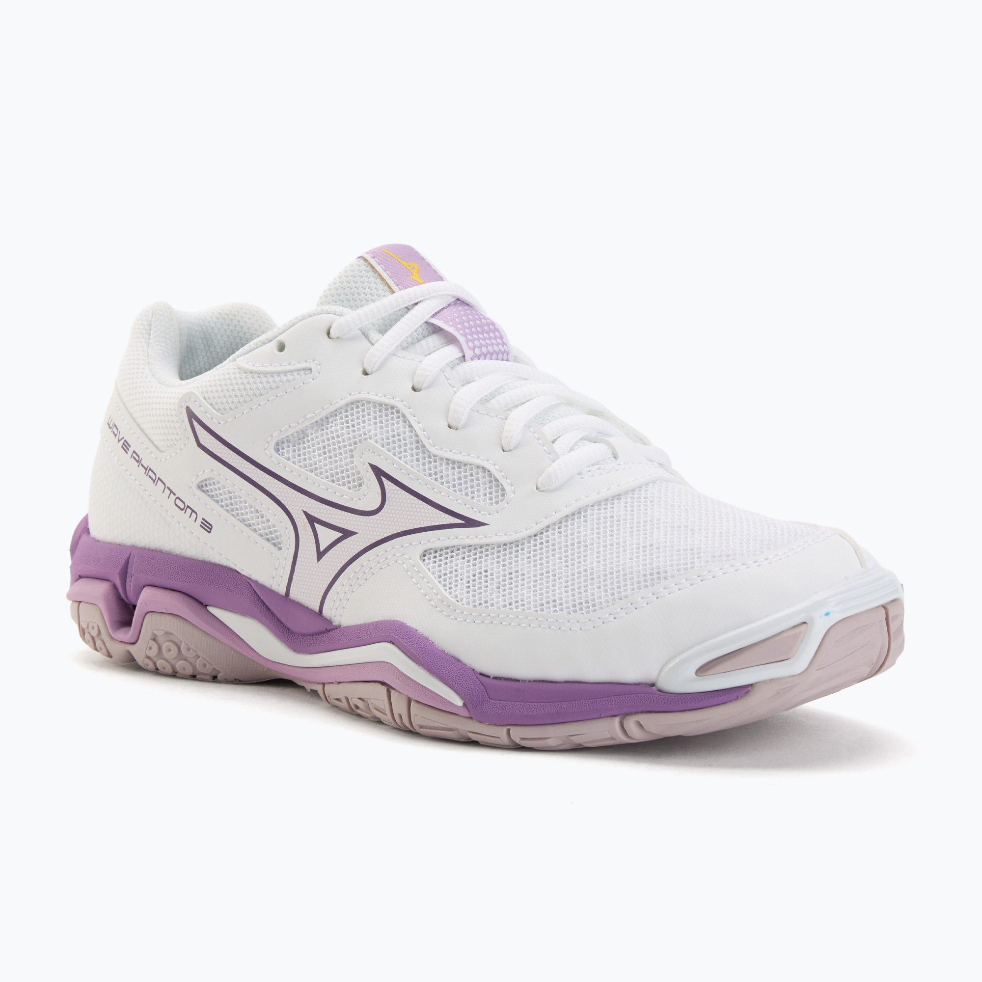 Buty do piłki ręcznej damskie Mizuno Wave Phantom 3 white/patrician purple/quince | WYSYŁKA W 24H | 30 DNI NA ZWROT