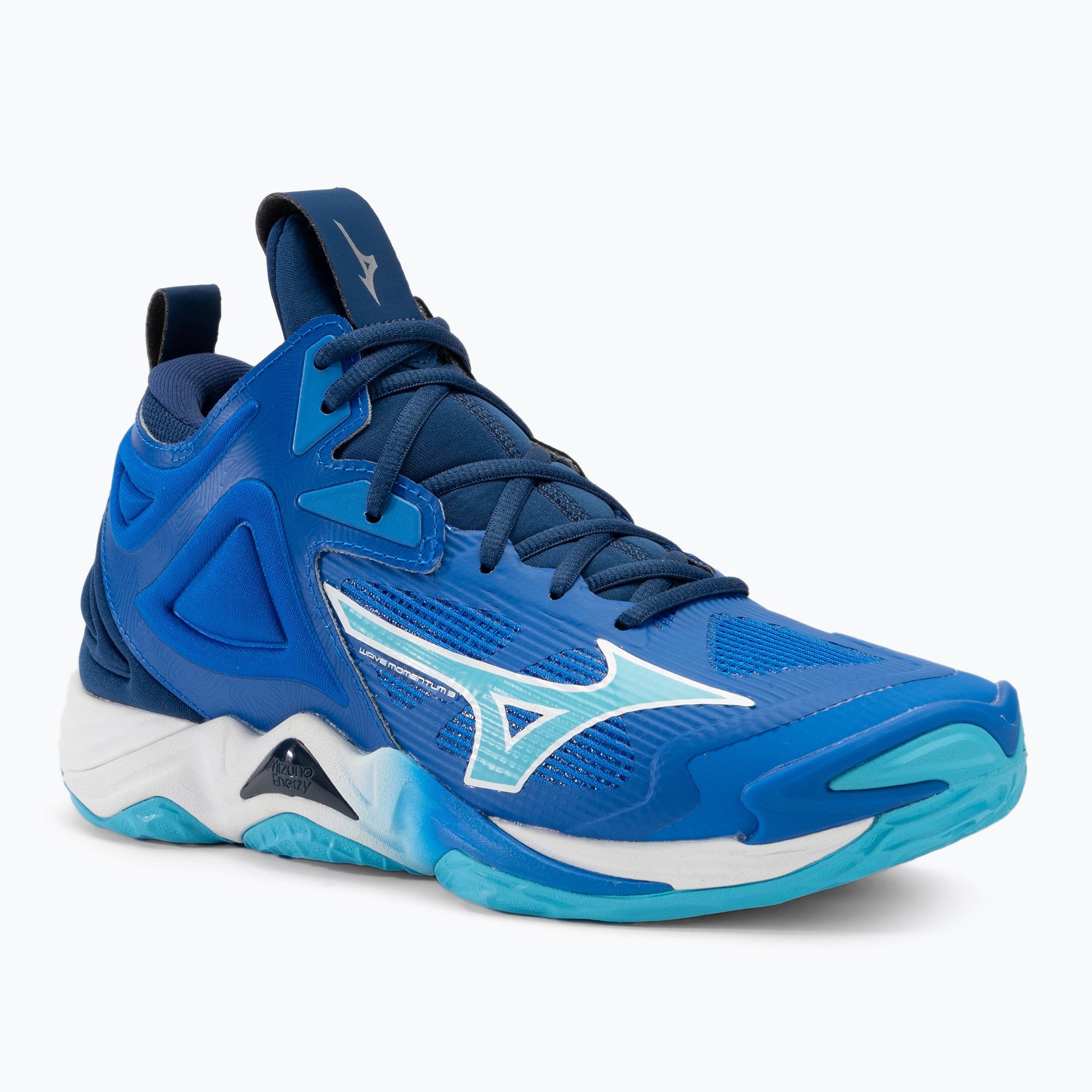 Buty do siatkówki Mizuno Wave Momentum 3 Mid mugen blue/white/estate blue | WYSYŁKA W 24H | 30 DNI NA ZWROT