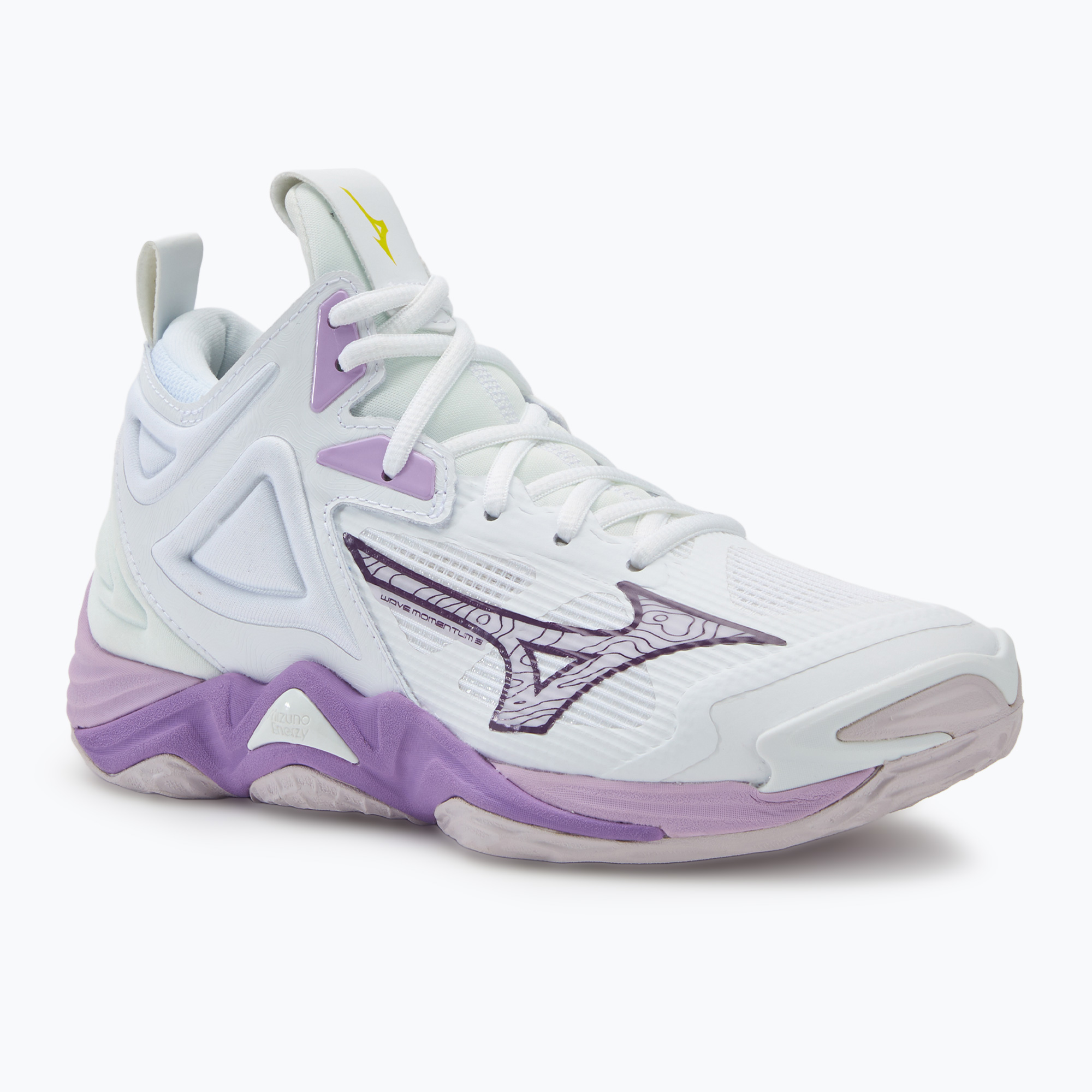 Buty do siatkówki damskie Mizuno Wave Momentum 3 Mid white/patrician purple/quince | WYSYŁKA W 24H | 30 DNI NA ZWROT