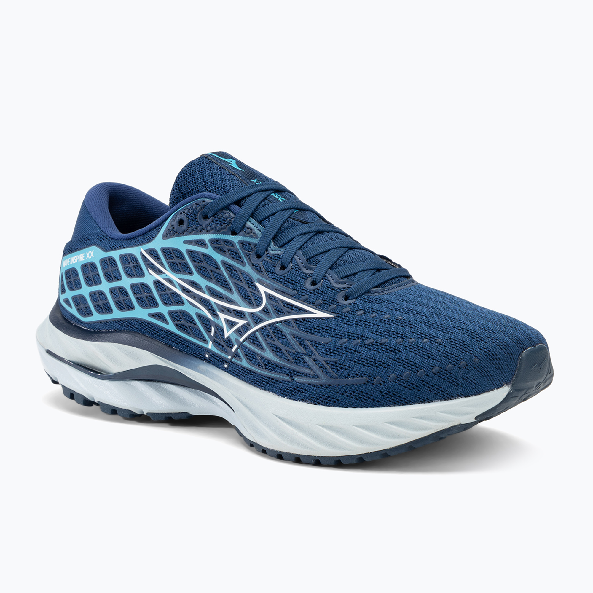 Buty do biegania męskie Mizuno Wave Inspire 20 estate blue/white/river blue | WYSYŁKA W 24H | 30 DNI NA ZWROT