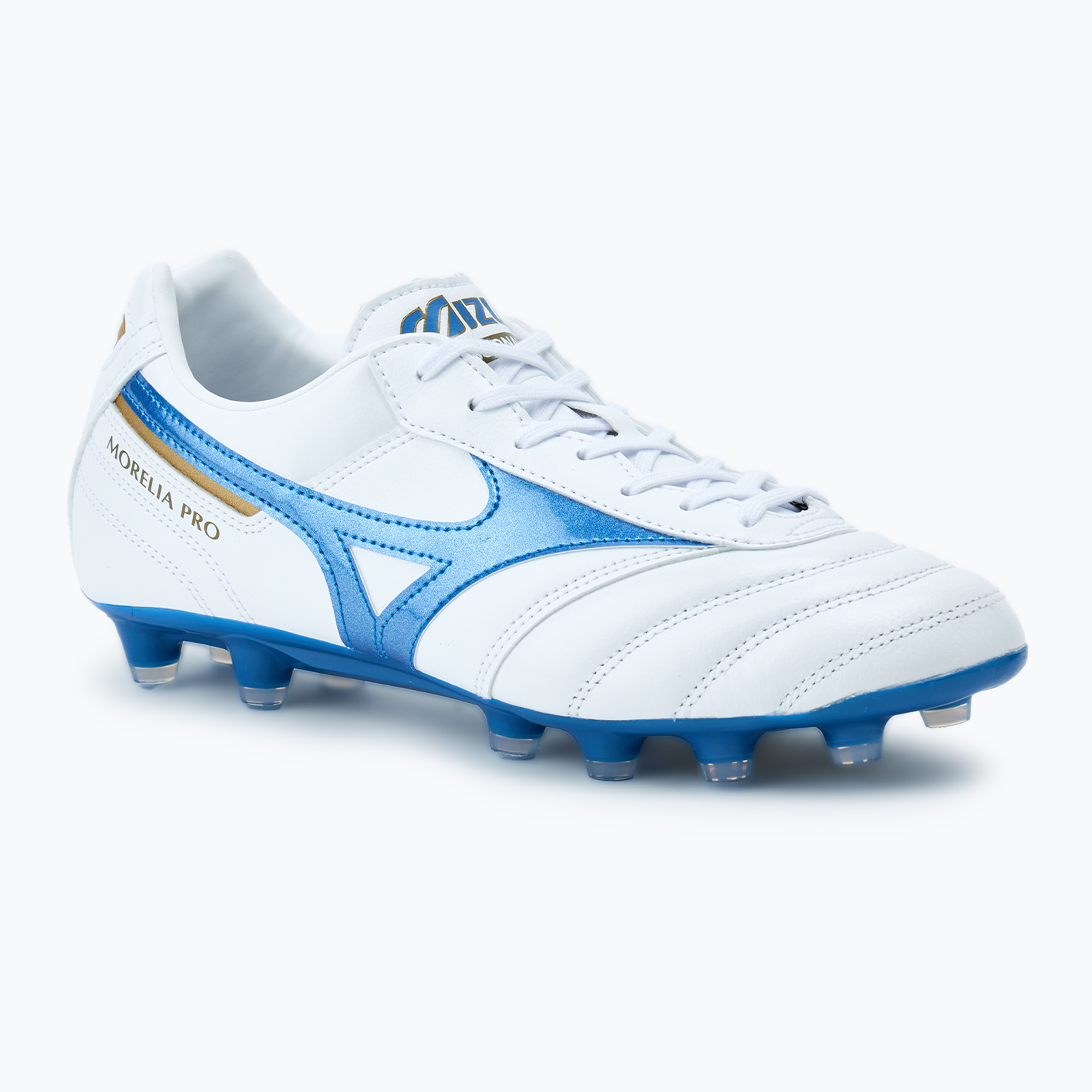 Buty piłkarskie Mizuno Morelia II Pro MD white/laser blue/gold | WYSYŁKA W 24H | 30 DNI NA ZWROT