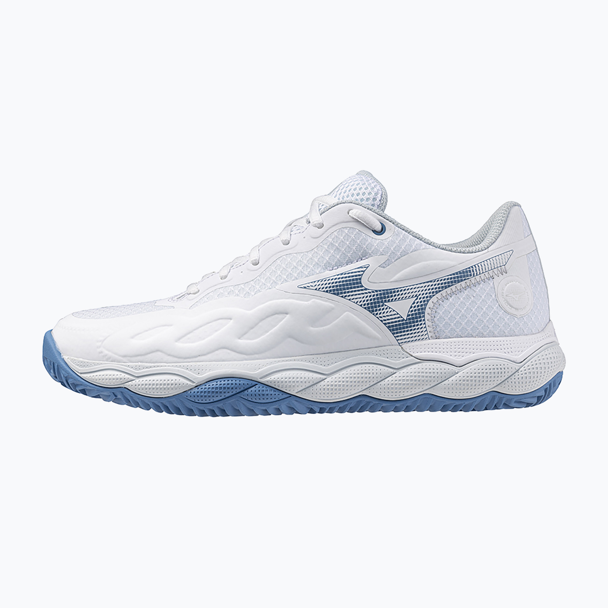 Buty do tenisa damskie Mizuno Wave Enforce Court CC white/ parisian blue/ plein air | WYSYŁKA W 24H | 30 DNI NA ZWROT