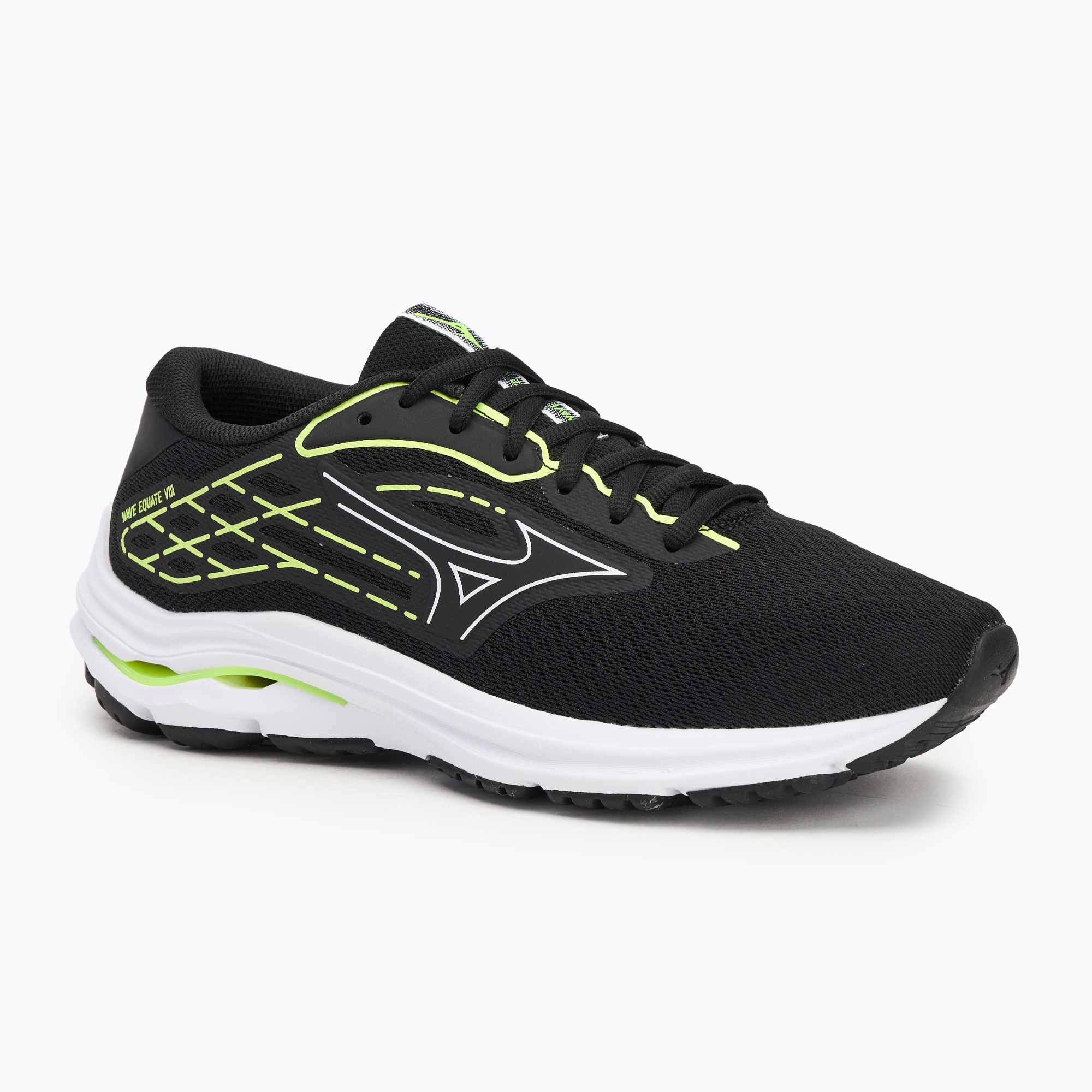 Buty do biegania męskie Mizuno Wave Equate 8 black/white/mizuno neo lime | WYSYŁKA W 24H | 30 DNI NA ZWROT