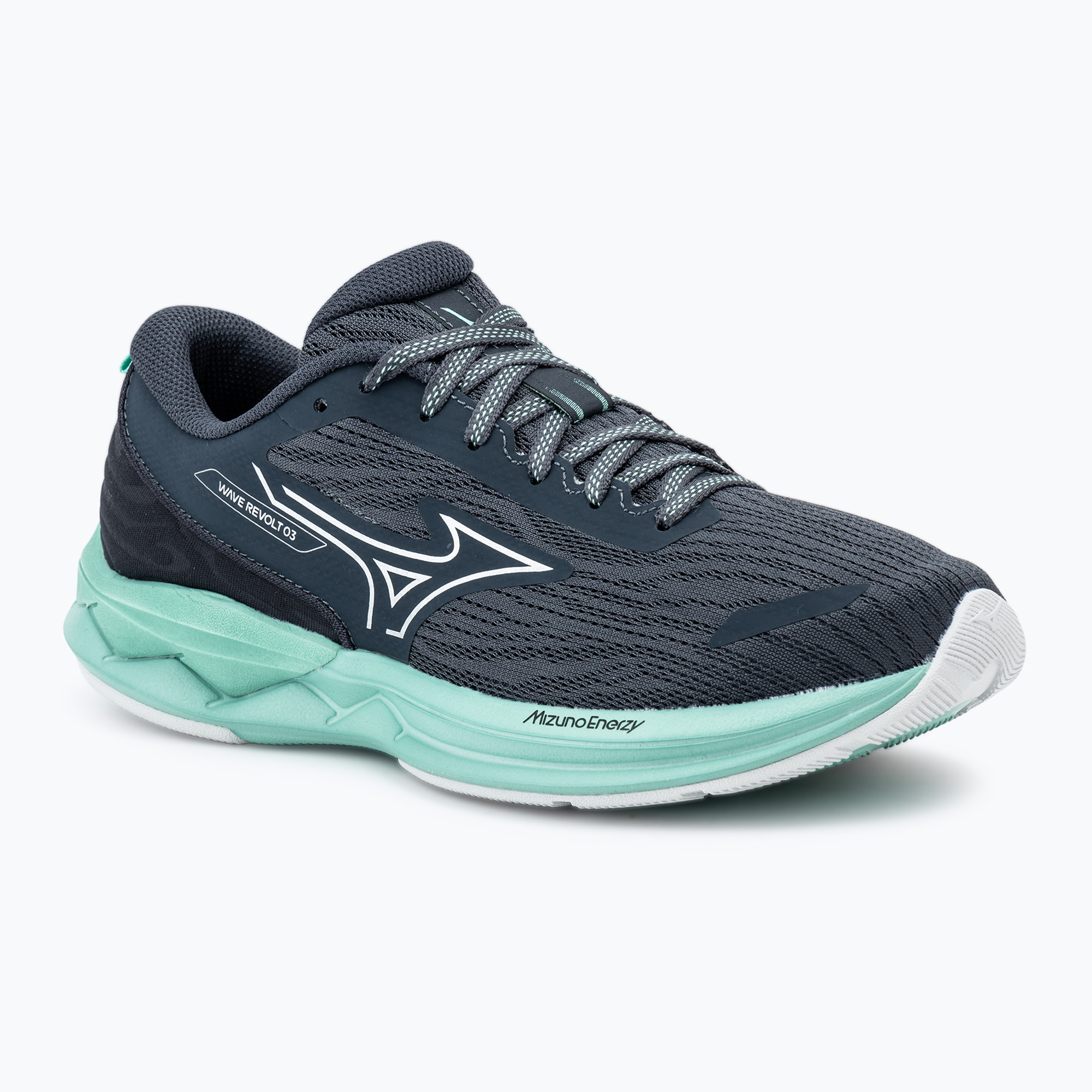 Buty do biegania damskie Mizuno Wave Revolt 3 india ink/neo silver/dusty jade green | WYSYŁKA W 24H | 30 DNI NA ZWROT