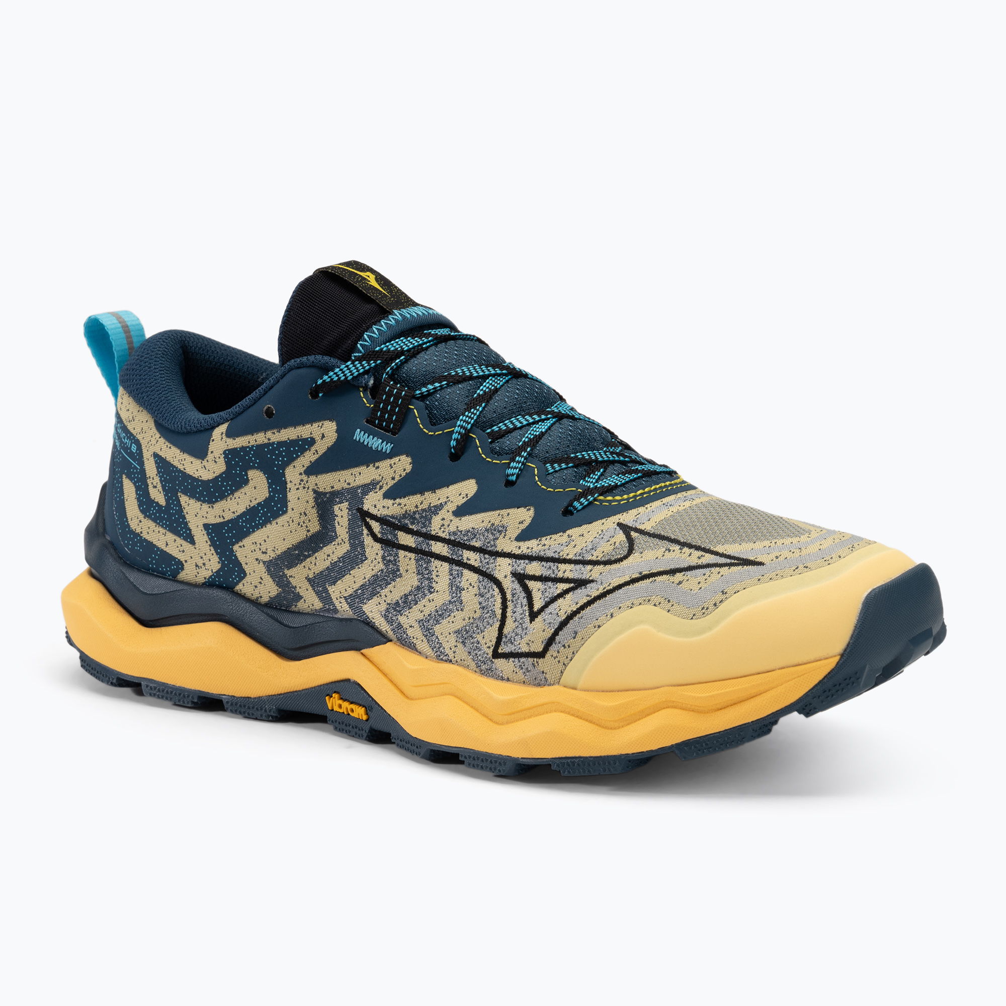 Buty do biegania męskie Mizuno Wave Daichi 8 flax/ black/ blue wing teal | WYSYŁKA W 24H | 30 DNI NA ZWROT