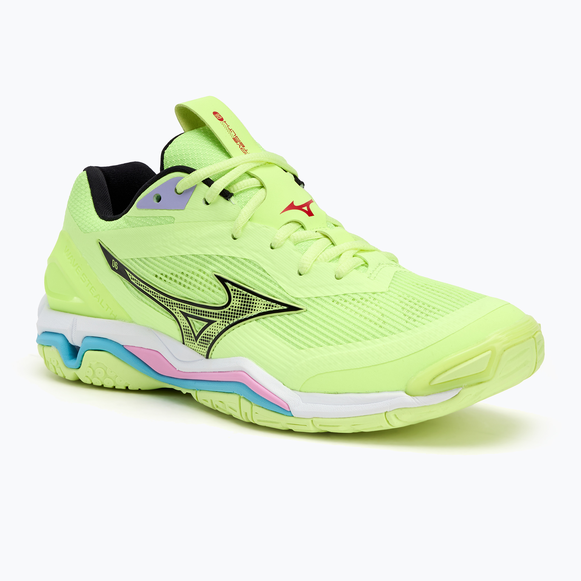 Buty do piłki ręcznej Mizuno Wave Stealth 6 neo lime/black/splish splash | WYSYŁKA W 24H | 30 DNI NA ZWROT