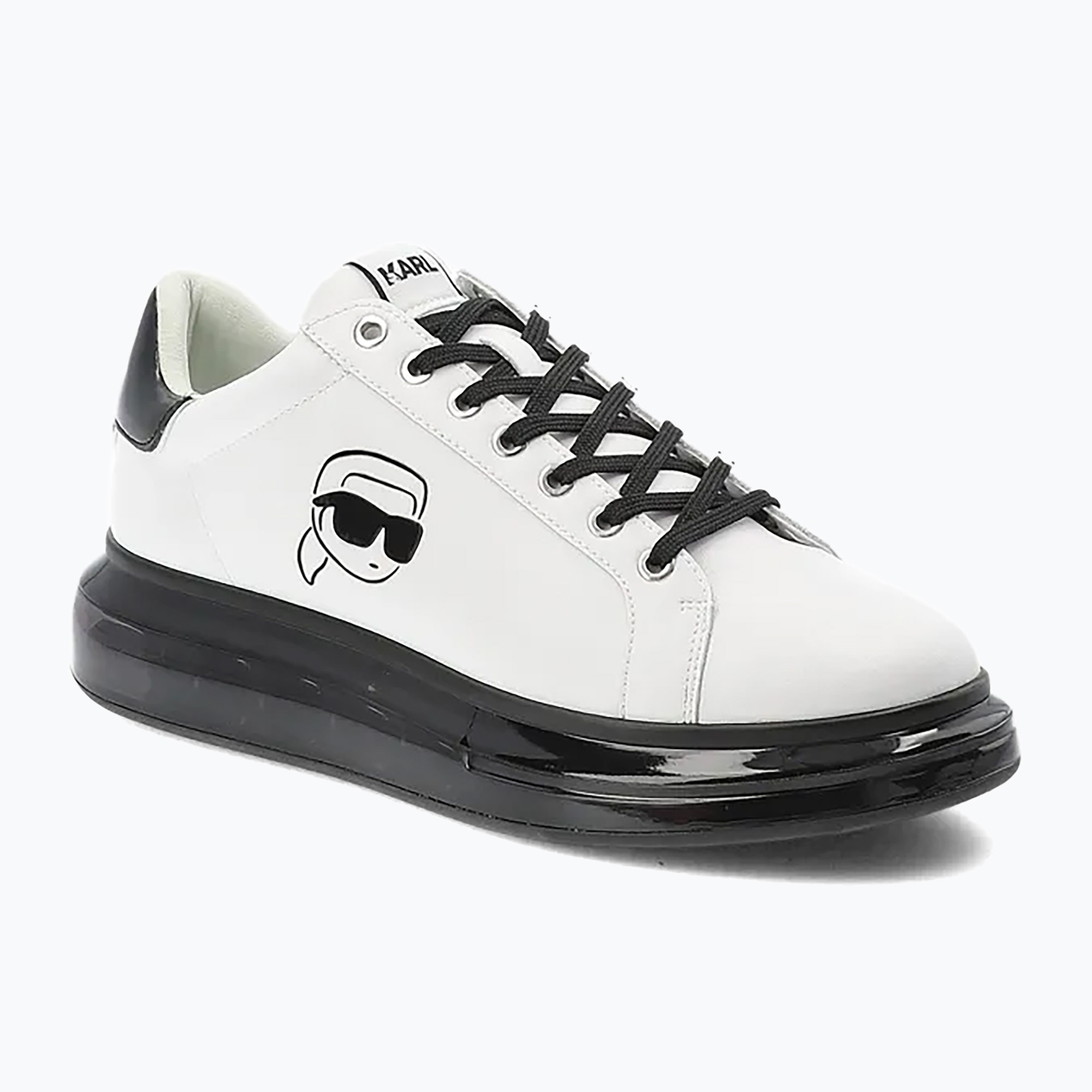 Buty męskie KARL LAGERFELD Kapri Kushion Outline Nft white leather w/black | WYSYŁKA W 24H | 30 DNI NA ZWROT