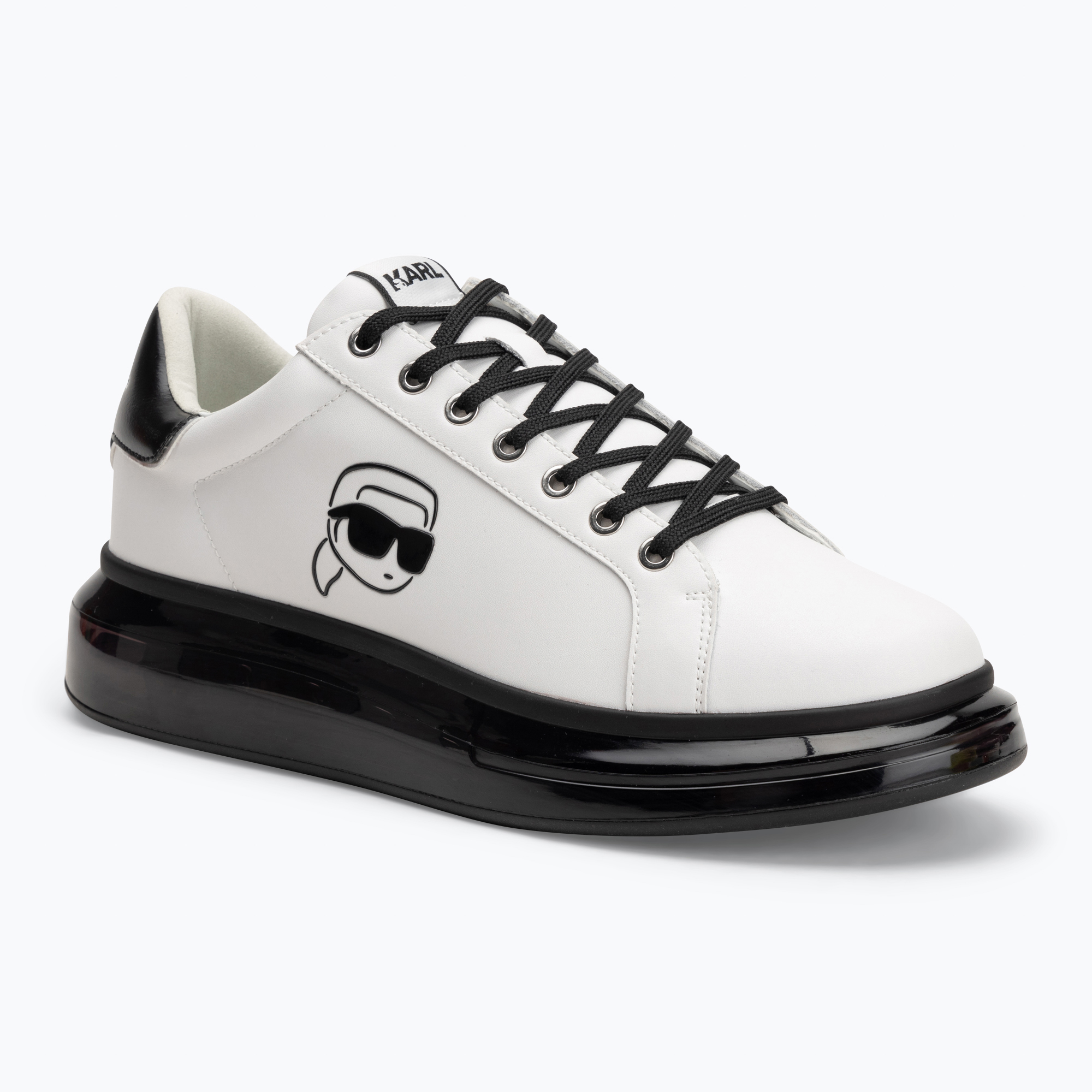 Buty męskie KARL LAGERFELD Kapri Kushion Outline Nft white leather w/black 