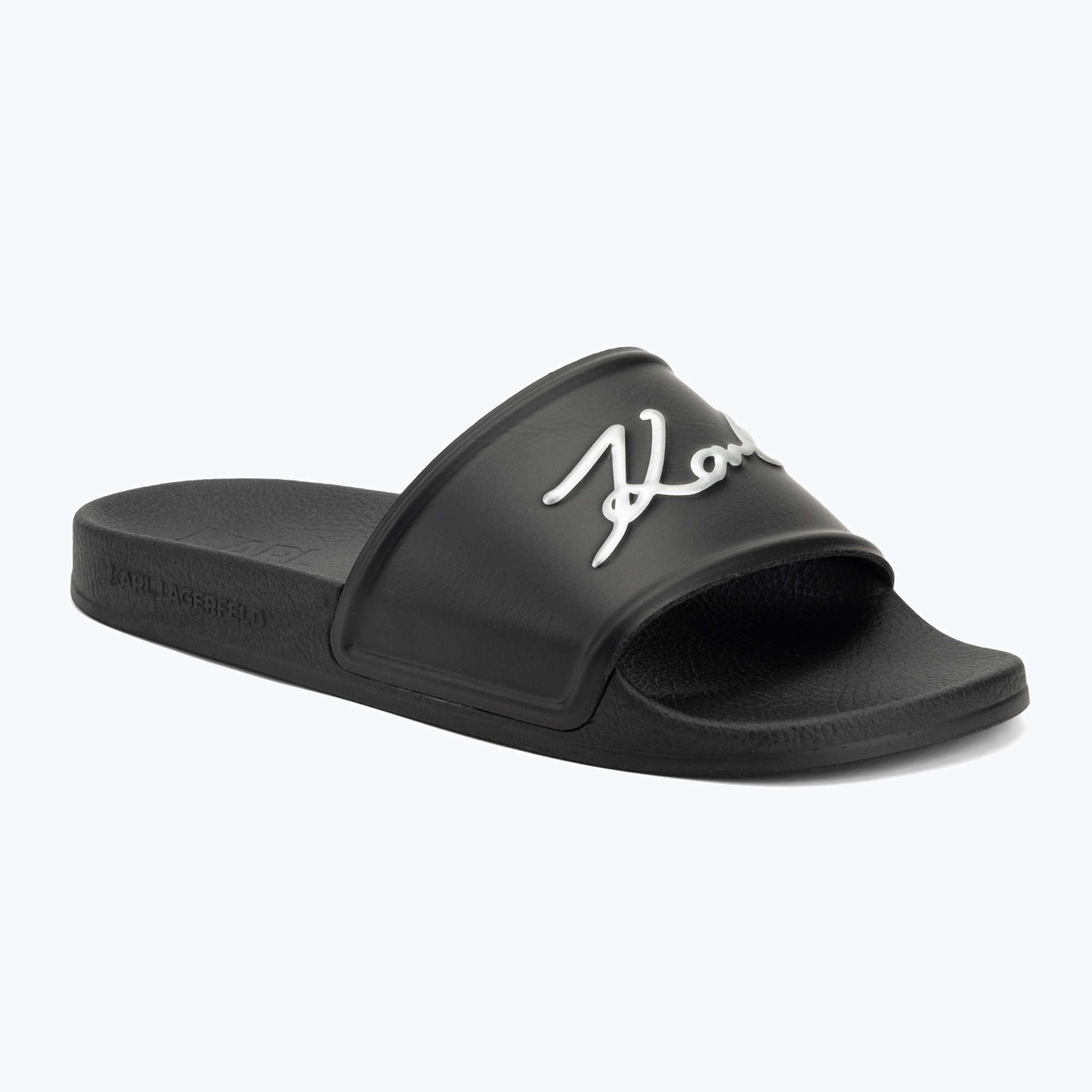 Klapki damskie KARL LAGERFELD Kondo 2.0 Signia black rubber 