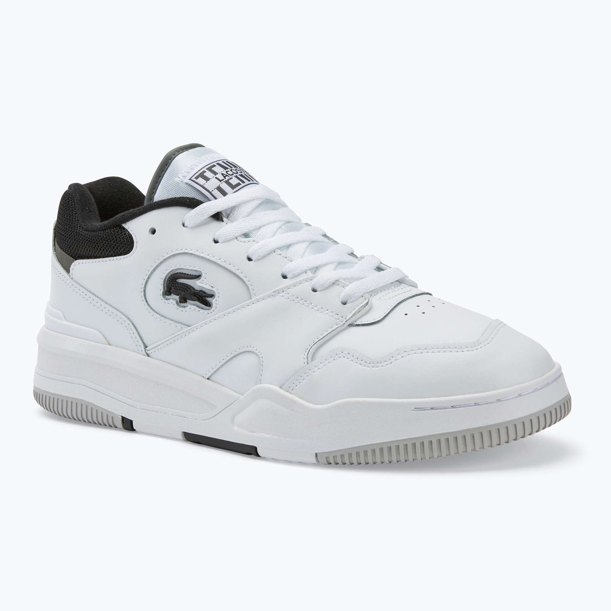 Buty męskie Lacoste Lineshot Contrasted Collar Leather white/black | WYSYŁKA W 24H | 30 DNI NA ZWROT