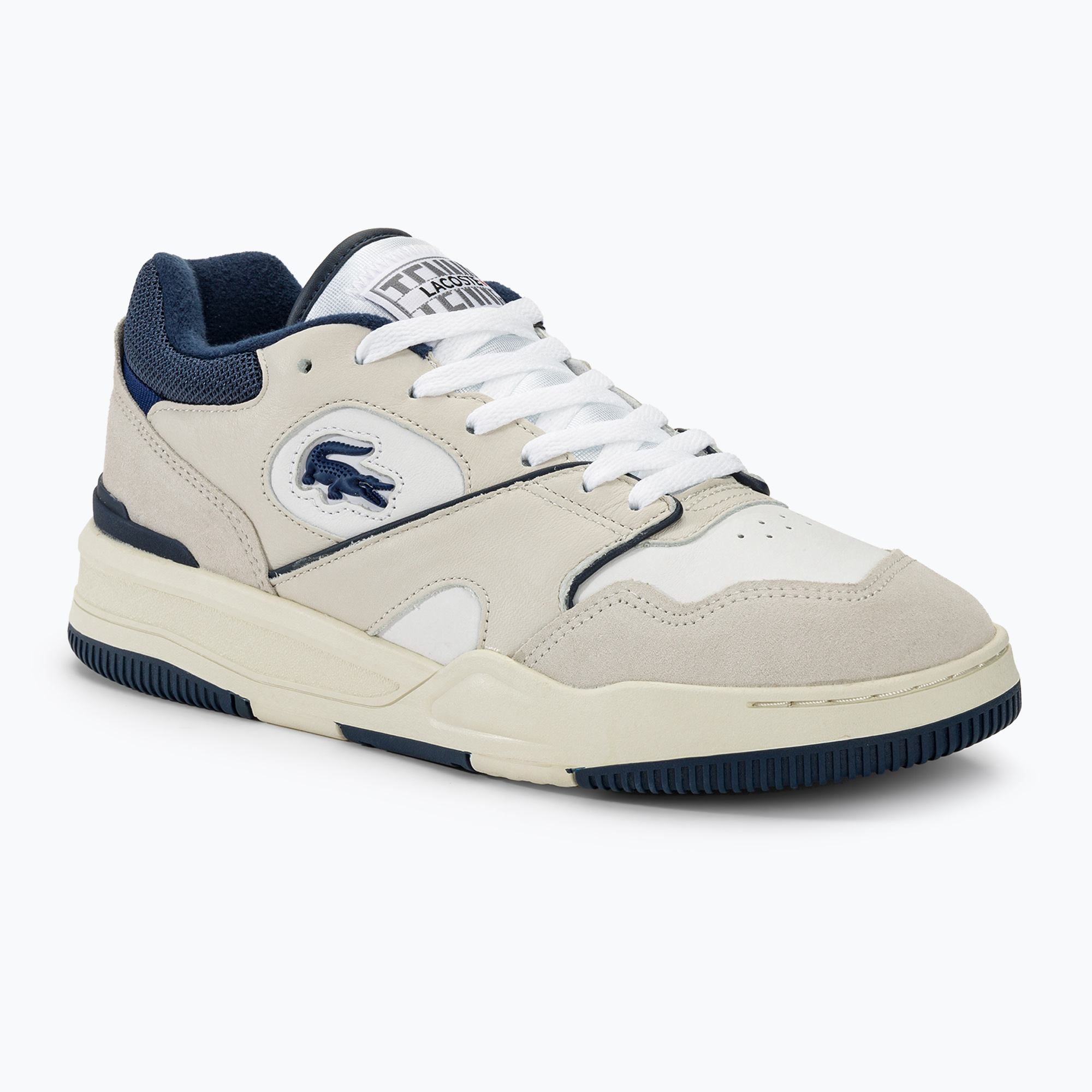 Buty męskie Lacoste Lineshot Leather Logo white/navy | WYSYŁKA W 24H | 30 DNI NA ZWROT