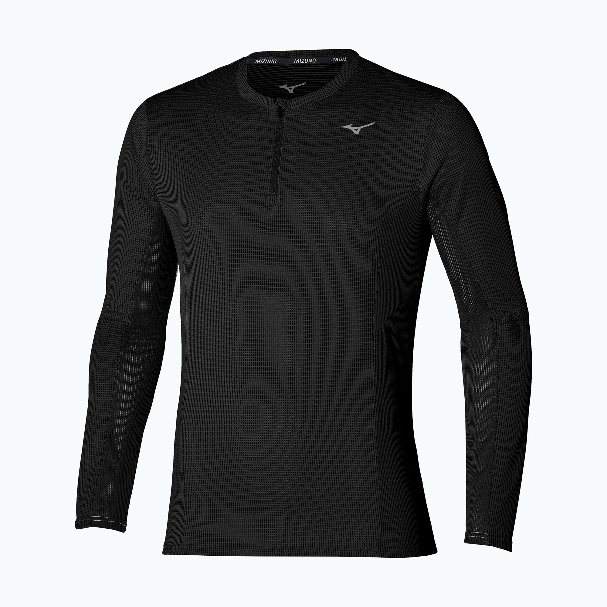 Longsleeve do biegania męski Mizuno Dryaeroflow Half Zip black | WYSYŁKA W 24H | 30 DNI NA ZWROT