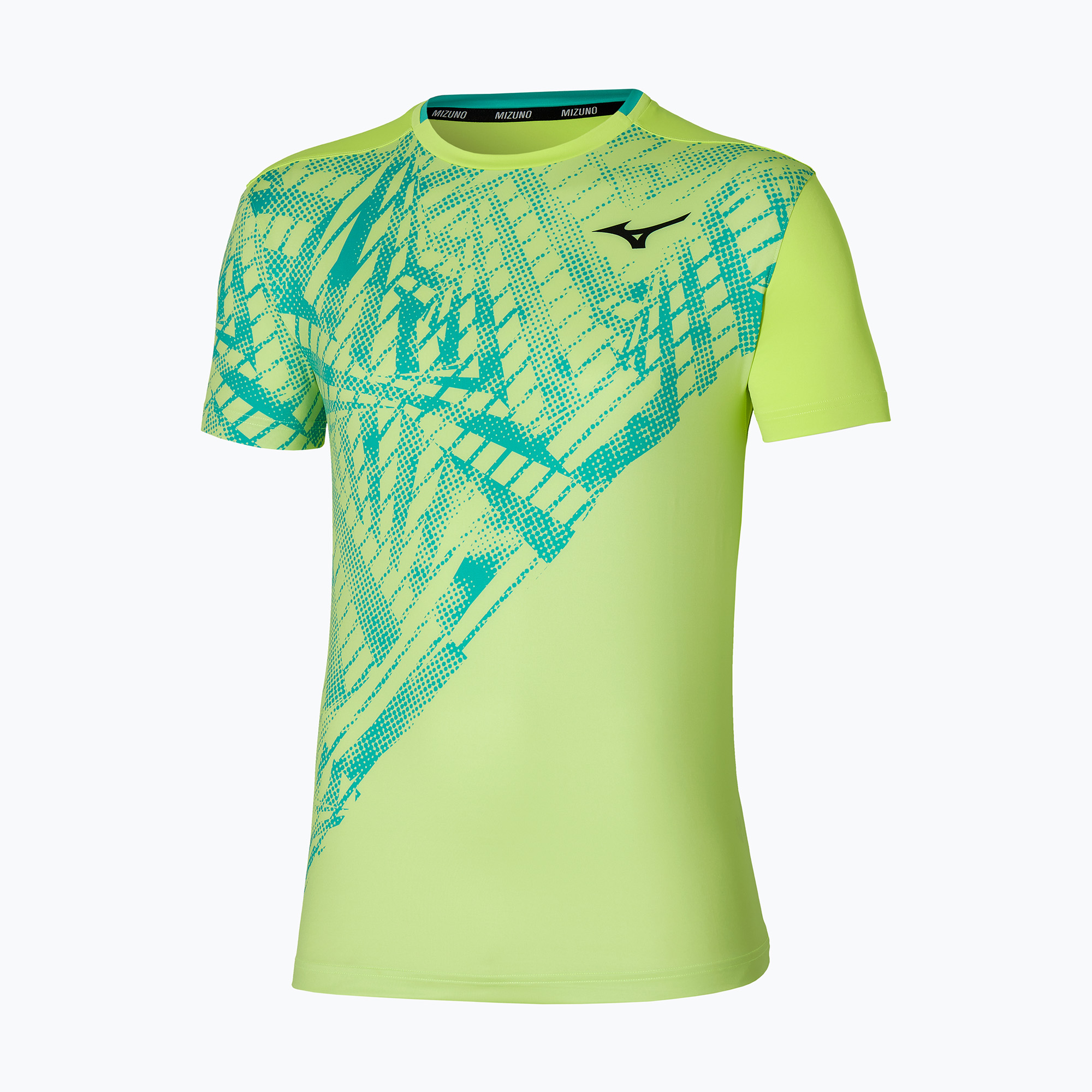 Koszulka tenisowa męska Mizuno Mugen Shadow Graphic Tee neo lime | WYSYŁKA W 24H | 30 DNI NA ZWROT