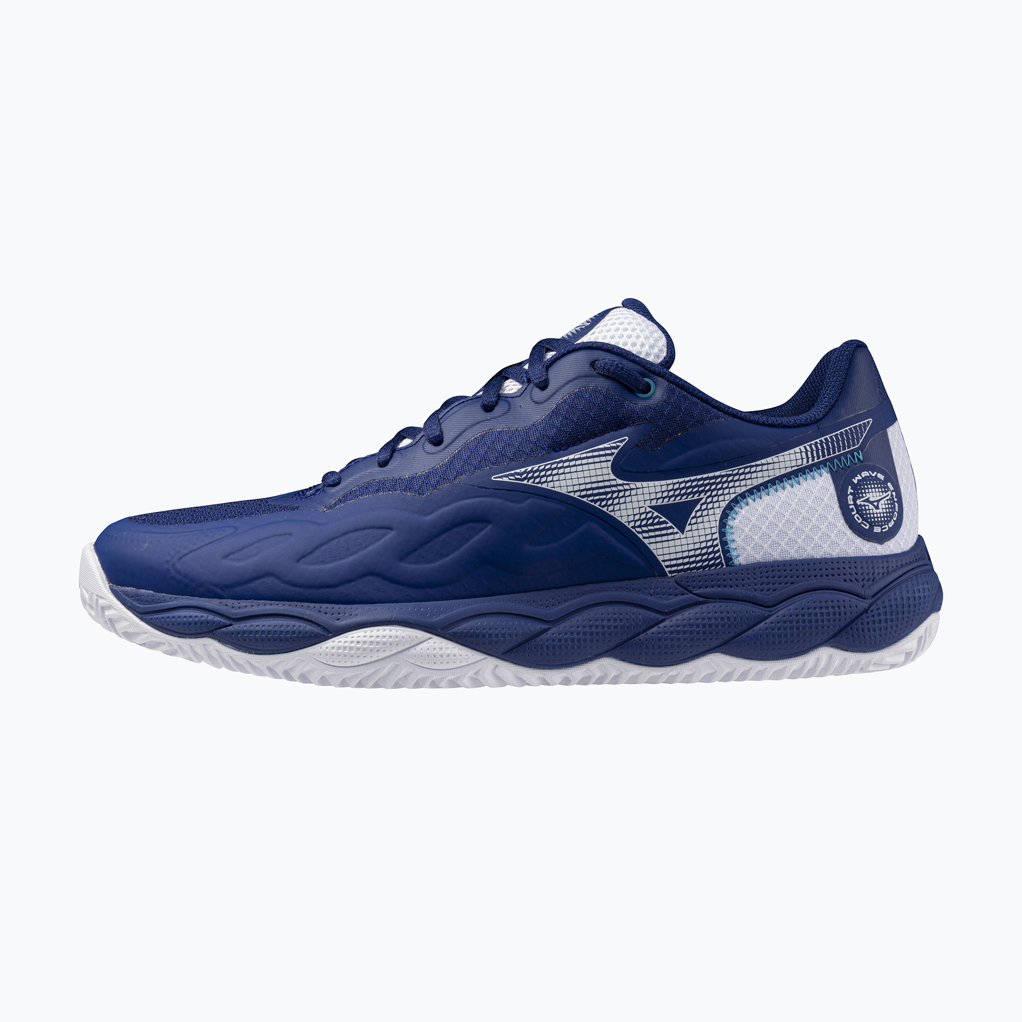 Buty do tenisa męskie Mizuno Wave Enforce Court CC bellwether blue/ white/ fjord blue | WYSYŁKA W 24H | 30 DNI NA ZWROT