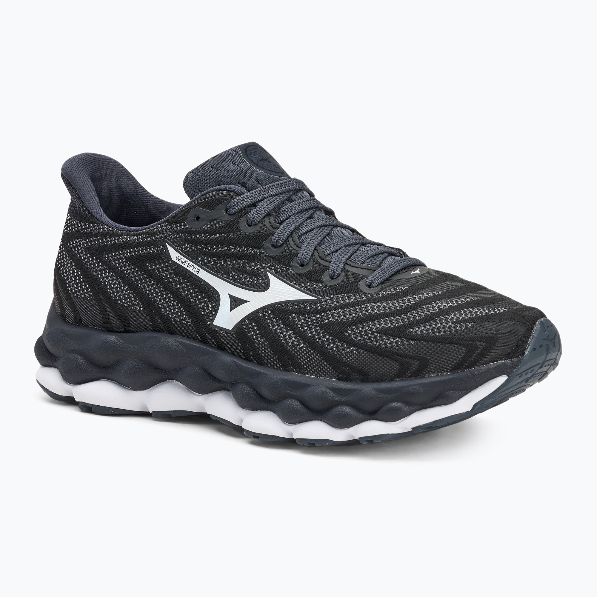 Buty do biegania damskie Mizuno Wave Sky 8 black/white/india ink | WYSYŁKA W 24H | 30 DNI NA ZWROT