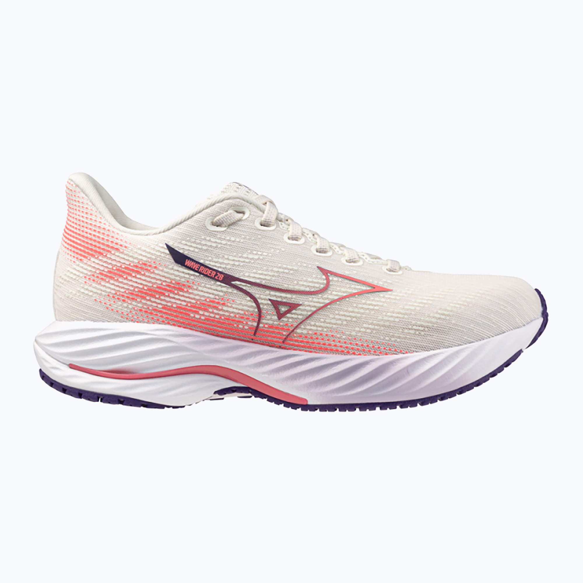 Buty do biegania damskie Mizuno Wave Rider 28 snow white/camellia rose/vintage indigo | WYSYŁKA W 24H | 30 DNI NA ZWROT