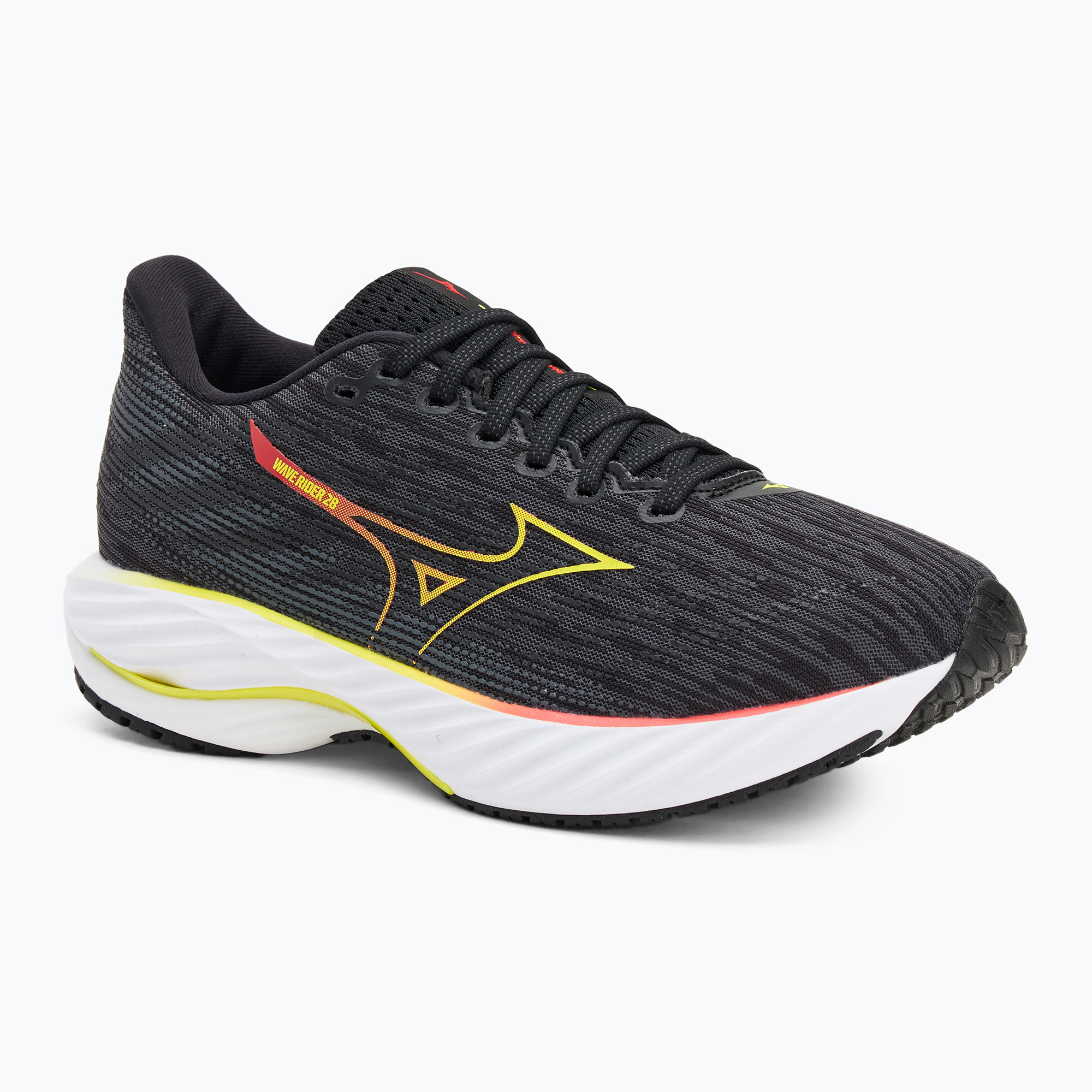 Buty do biegania damskie Mizuno Wave Rider 28 black/evening primrose/poppy red | WYSYŁKA W 24H | 30 DNI NA ZWROT