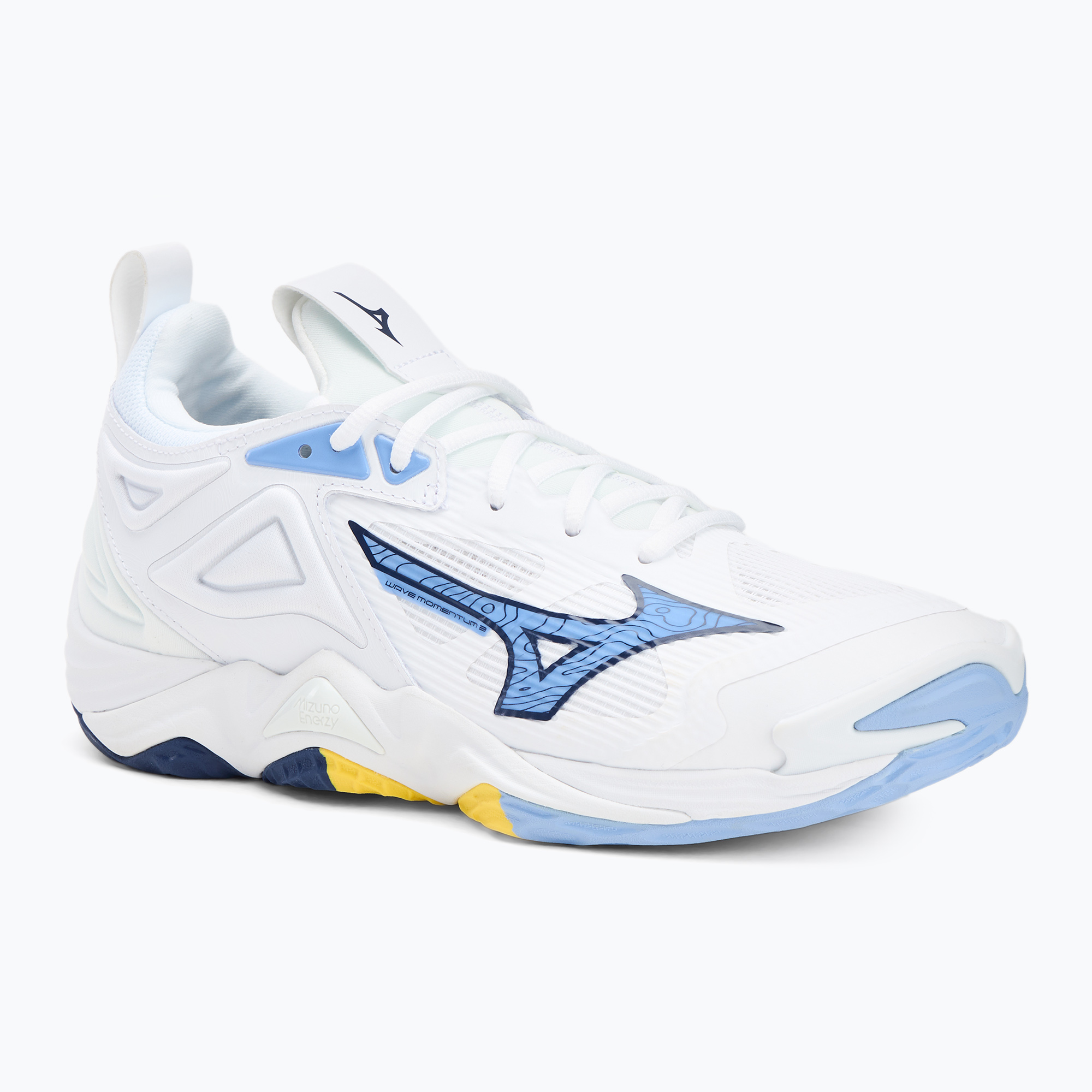 Buty do siatkówki Mizuno Wave Momentum 3 white/bellwether blue/bel air blue | WYSYŁKA W 24H | 30 DNI NA ZWROT