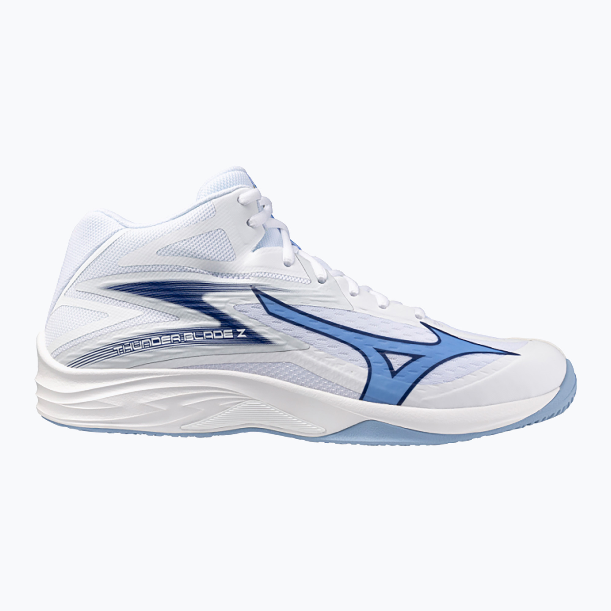 Buty do siatkówki Mizuno Thunder Blade Z Mid white/bellwether blue/bel air blue | WYSYŁKA W 24H | 30 DNI NA ZWROT