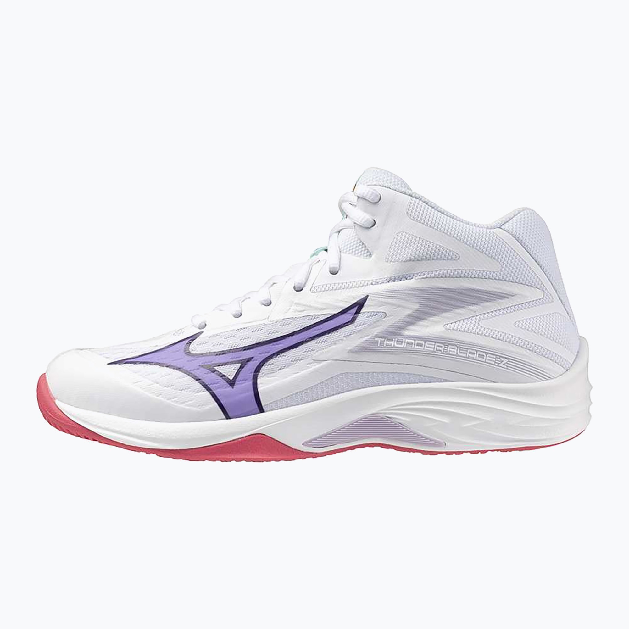 Buty do siatkówki damskie Mizuno Thunder Blade Z Mid white/violet indigo/camelliaros | WYSYŁKA W 24H | 30 DNI NA ZWROT