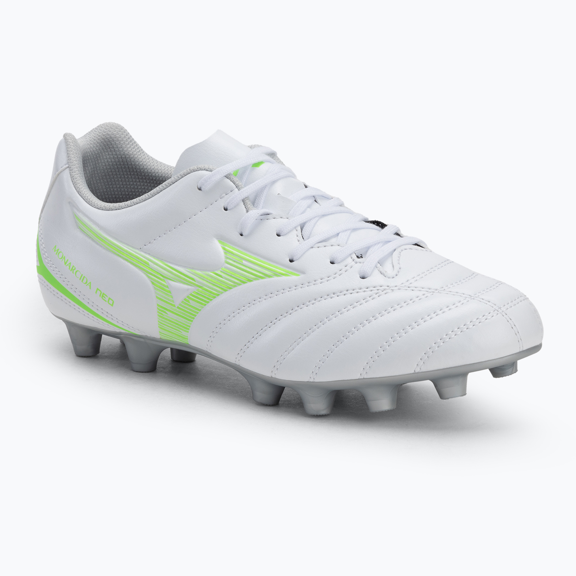 Buty piłkarskie Mizuno Monarcida Neo III Select Md white/neon green 