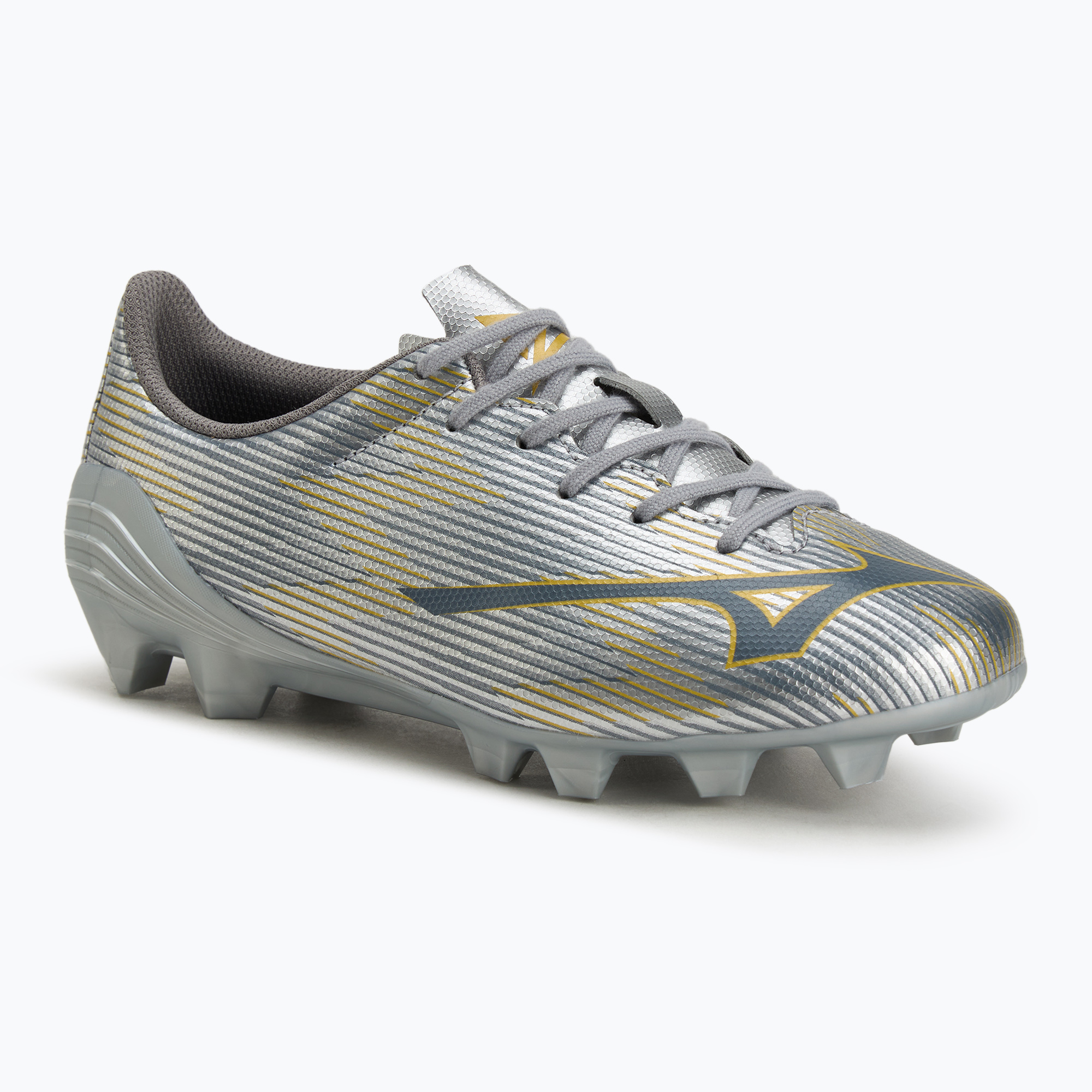 Buty piłkarskie dziecięce Mizuno α II Select Jr Md galaxy silver/8605 c/gold | WYSYŁKA W 24H | 30 DNI NA ZWROT