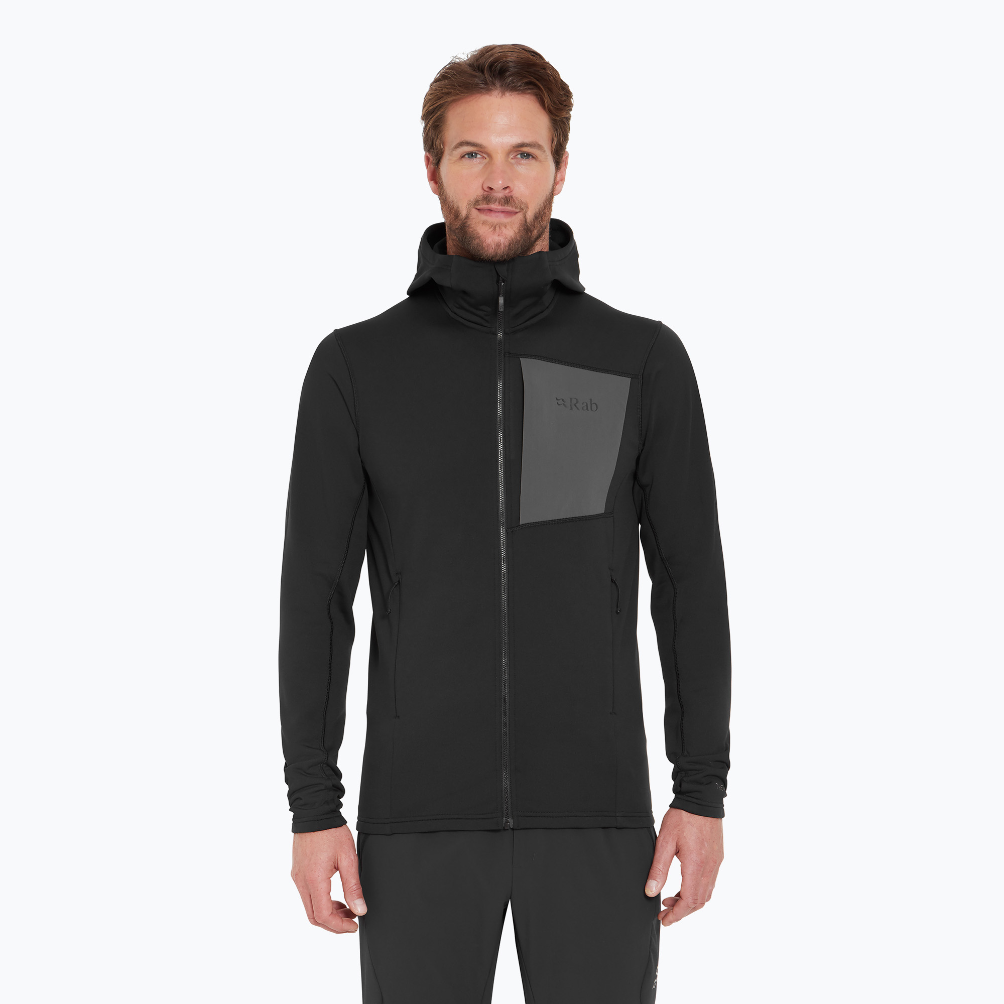 Bluza trekkingowa męska Rab Superflux Hoody black | WYSYŁKA W 24H | 30 DNI NA ZWROT