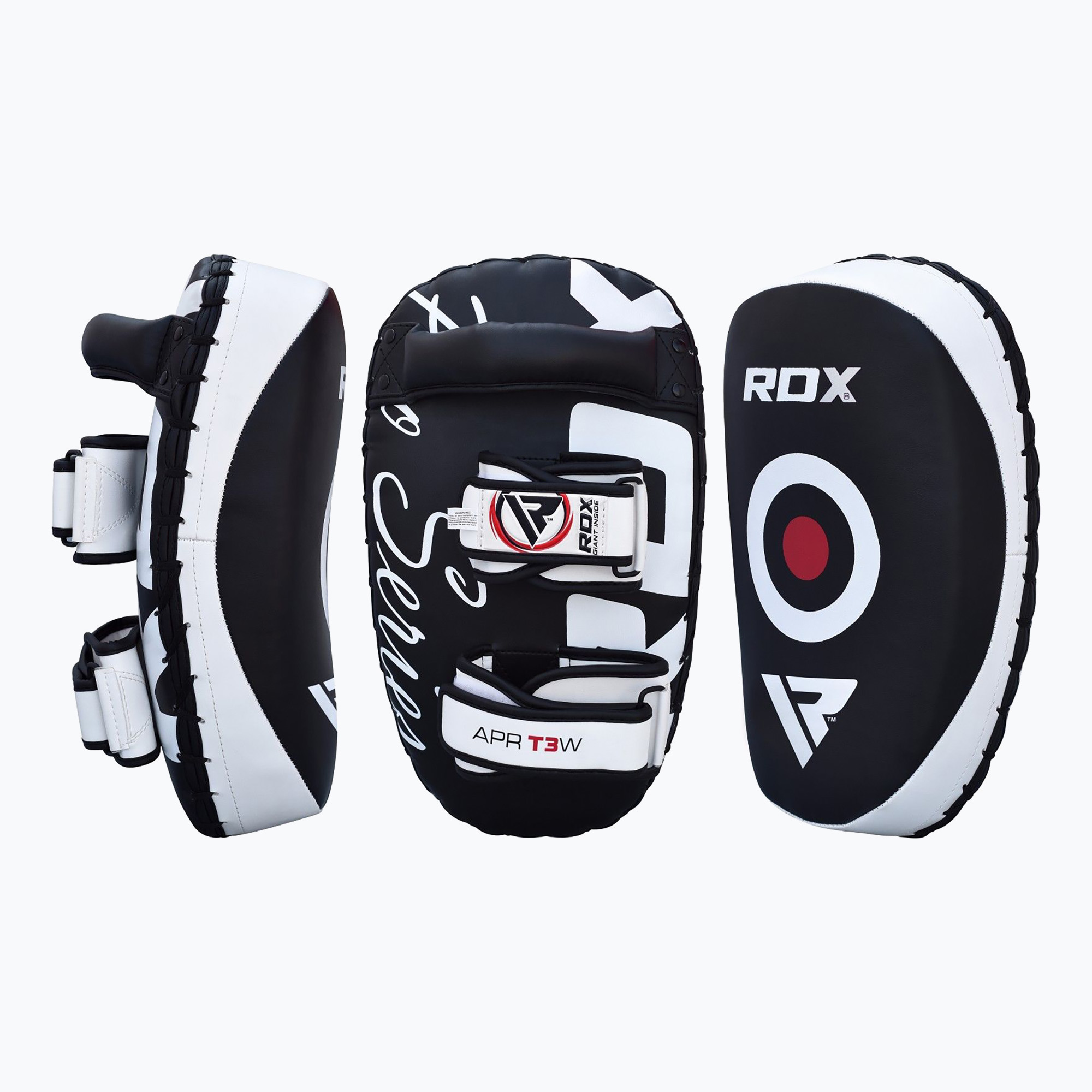 Tarcza treningowa RDX T3 Muay Thai Kick Pads white/black | WYSYŁKA W 24H | 30 DNI NA ZWROT