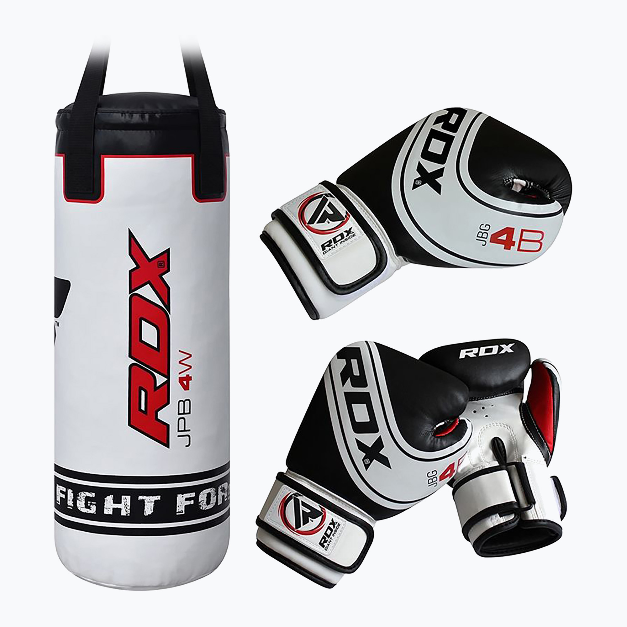 Worek bokserski dziecięcy RDX Punch Bag + rękawice white | WYSYŁKA W 24H | 30 DNI NA ZWROT