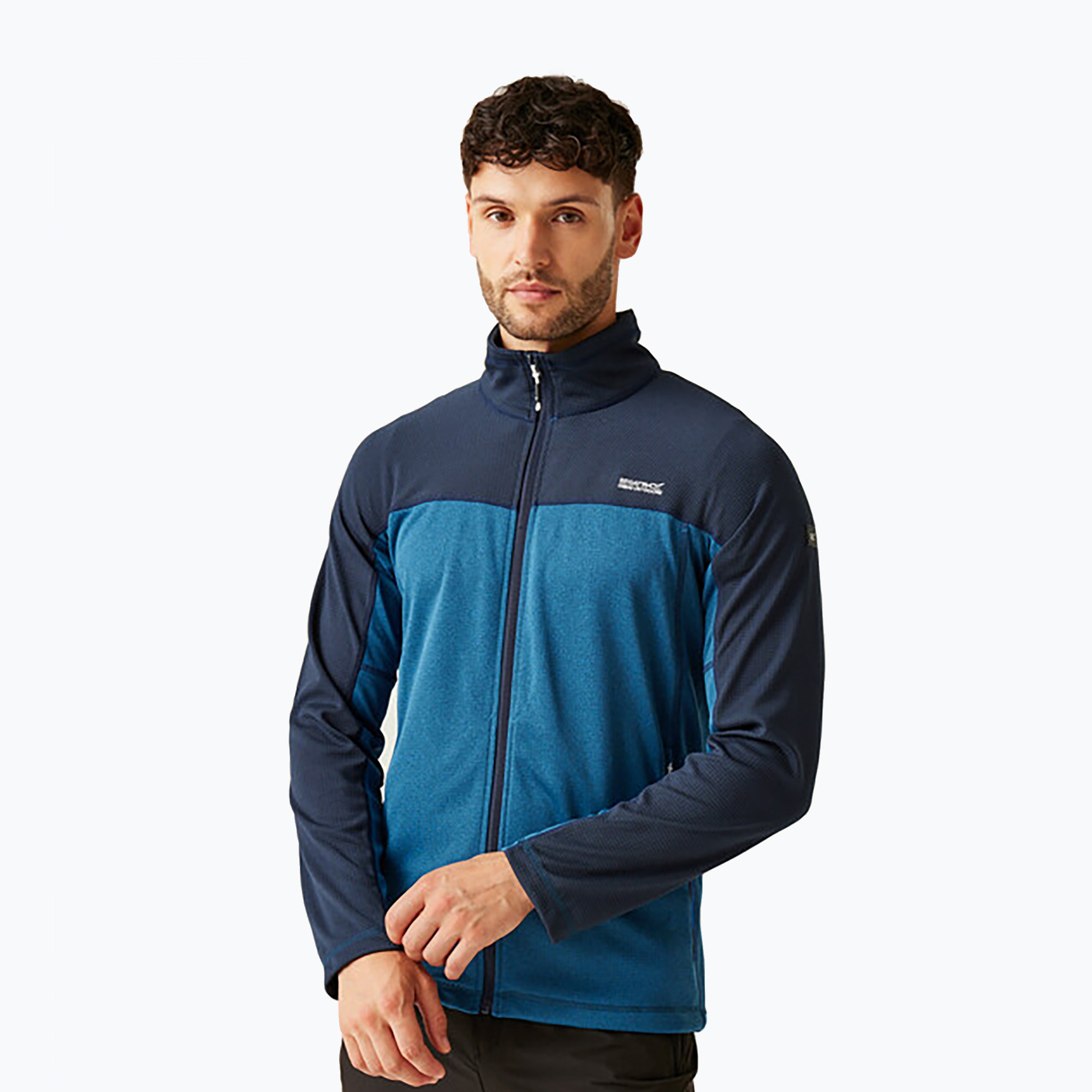 Bluza męska REGATT Highton Full Zip Midlayer olympian blue/navy | WYSYŁKA W 24H | 30 DNI NA ZWROT