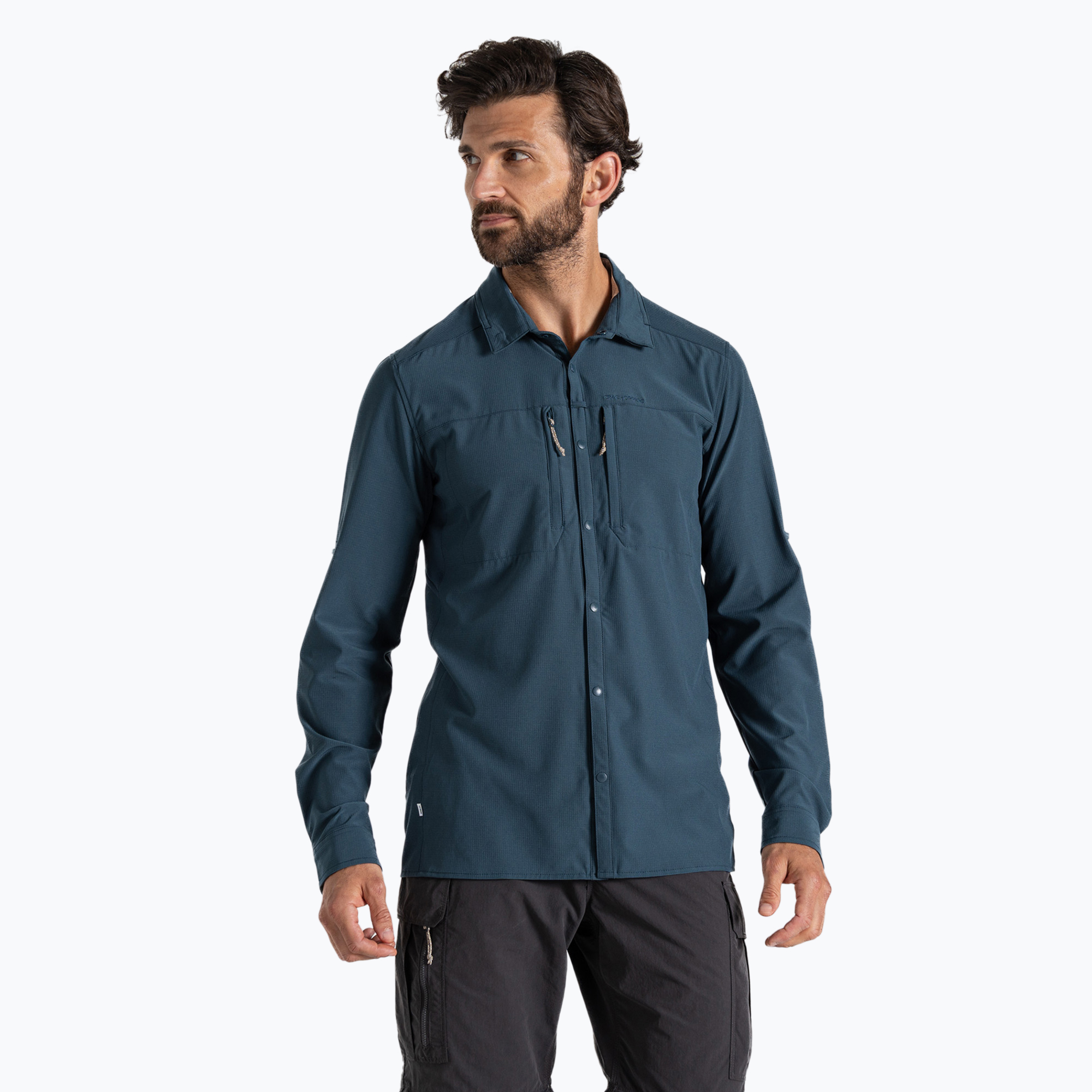 Koszula męska Craghoppers NosiLife Long Sleeved Pro Shirt V blue stone | WYSYŁKA W 24H | 30 DNI NA ZWROT