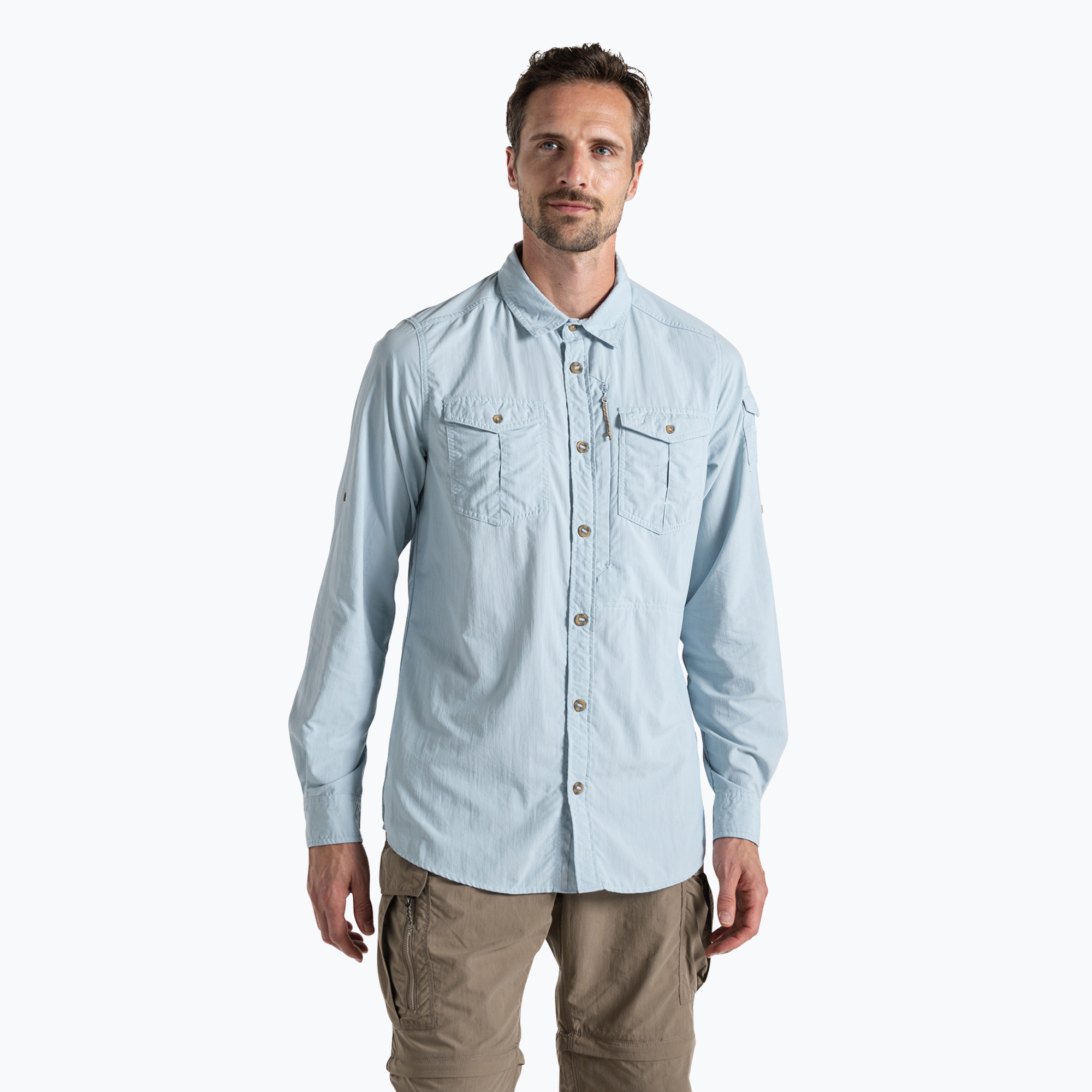 Koszula męska Craghoppers NosiLife Adventure Long Sleeved Shirt III niagara blue | WYSYŁKA W 24H | 30 DNI NA ZWROT